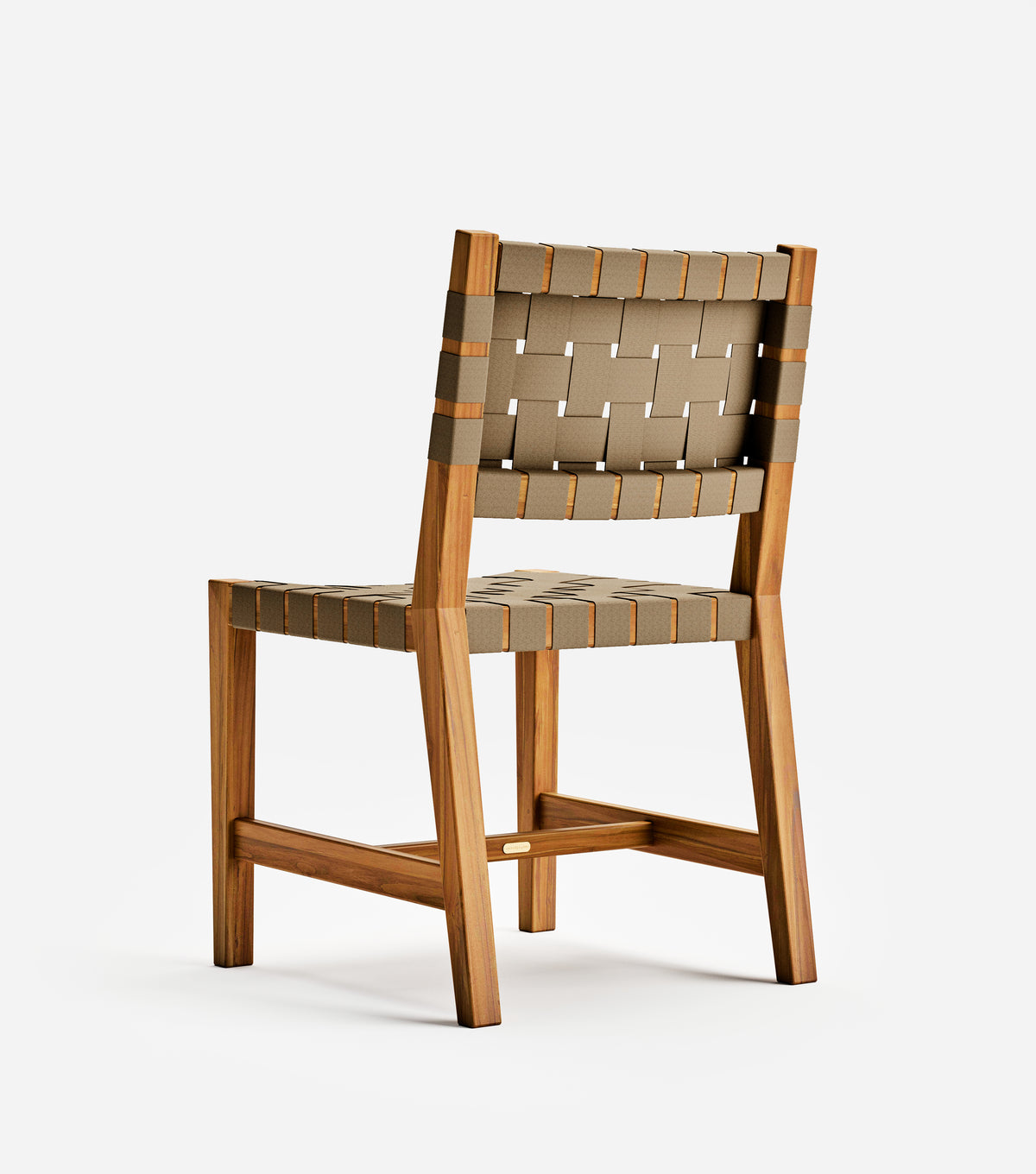 Sealed Teak / 2" Beige Straps