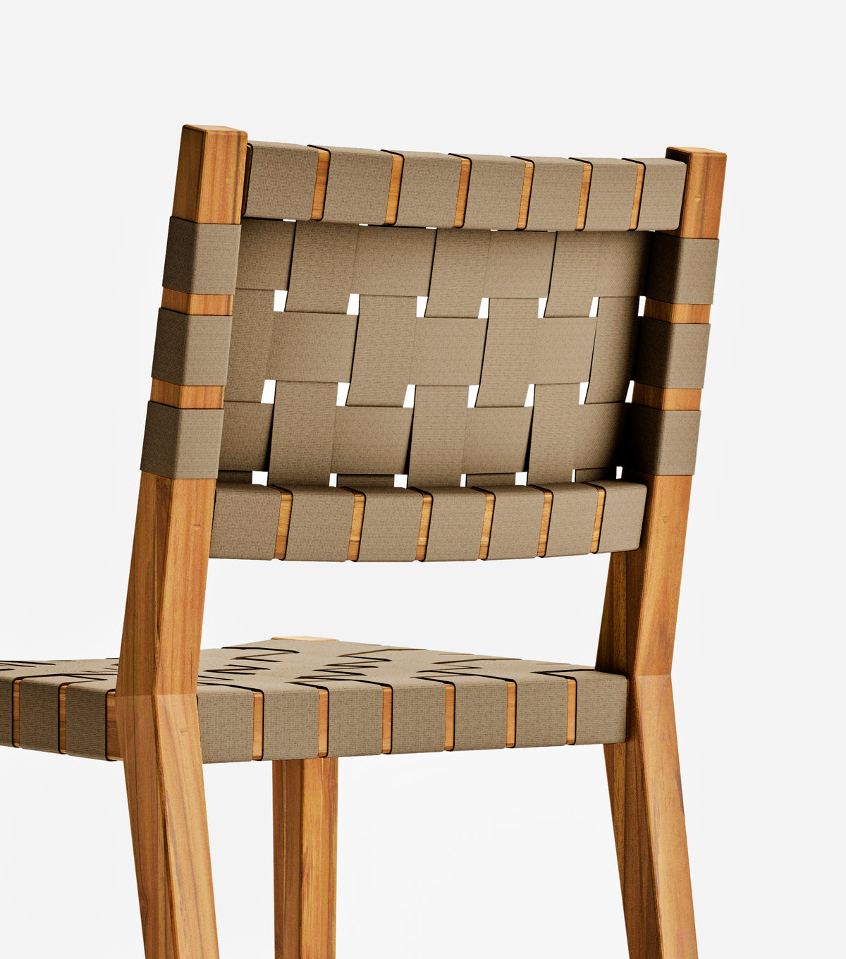 Sealed Teak / 2" Beige Straps