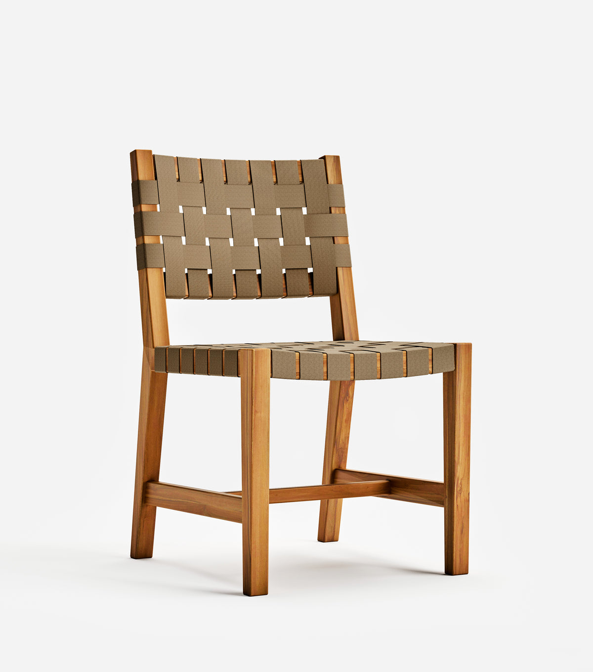 Sealed Teak / 2" Beige Straps