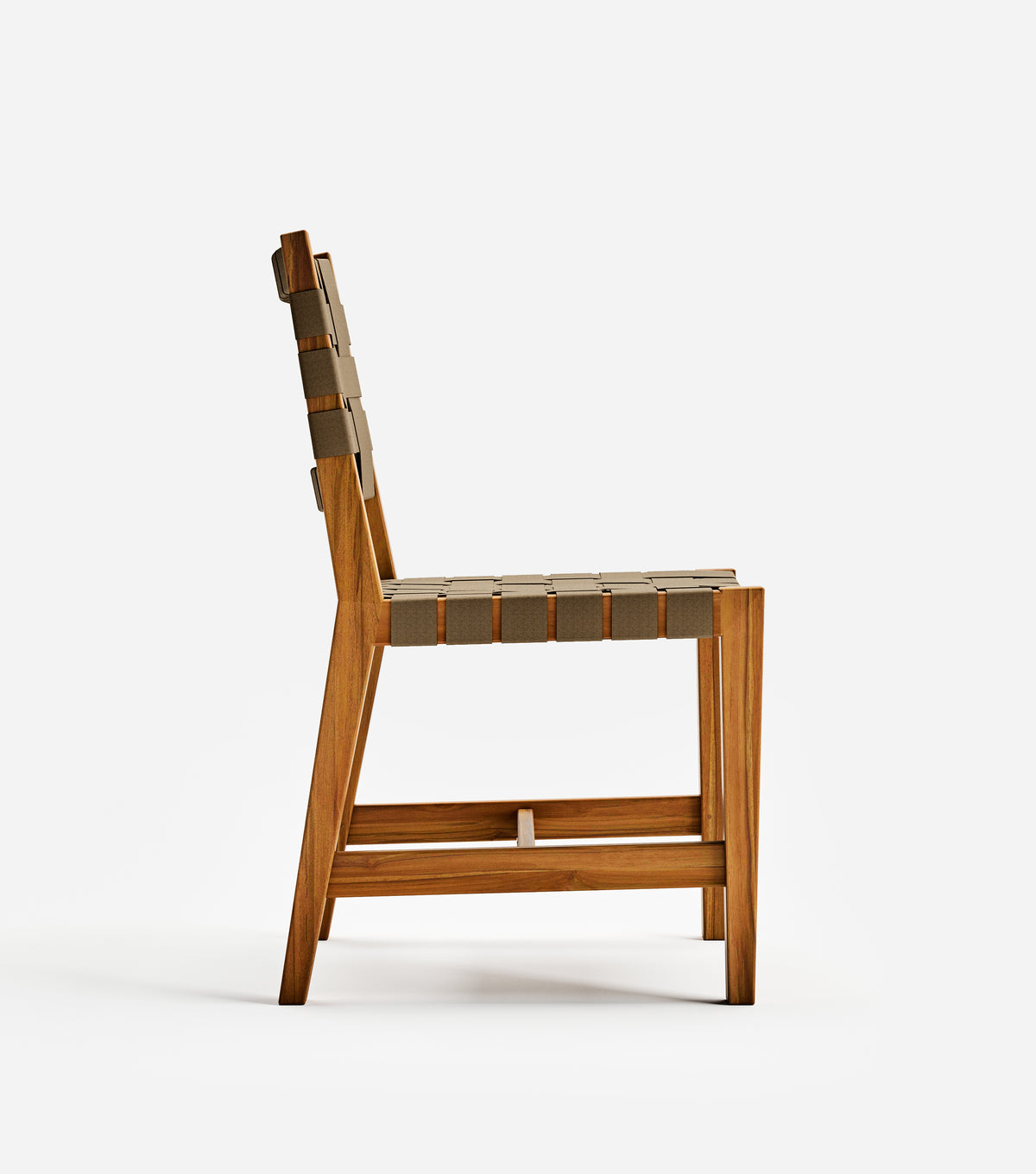 Sealed Teak / 2" Beige Straps