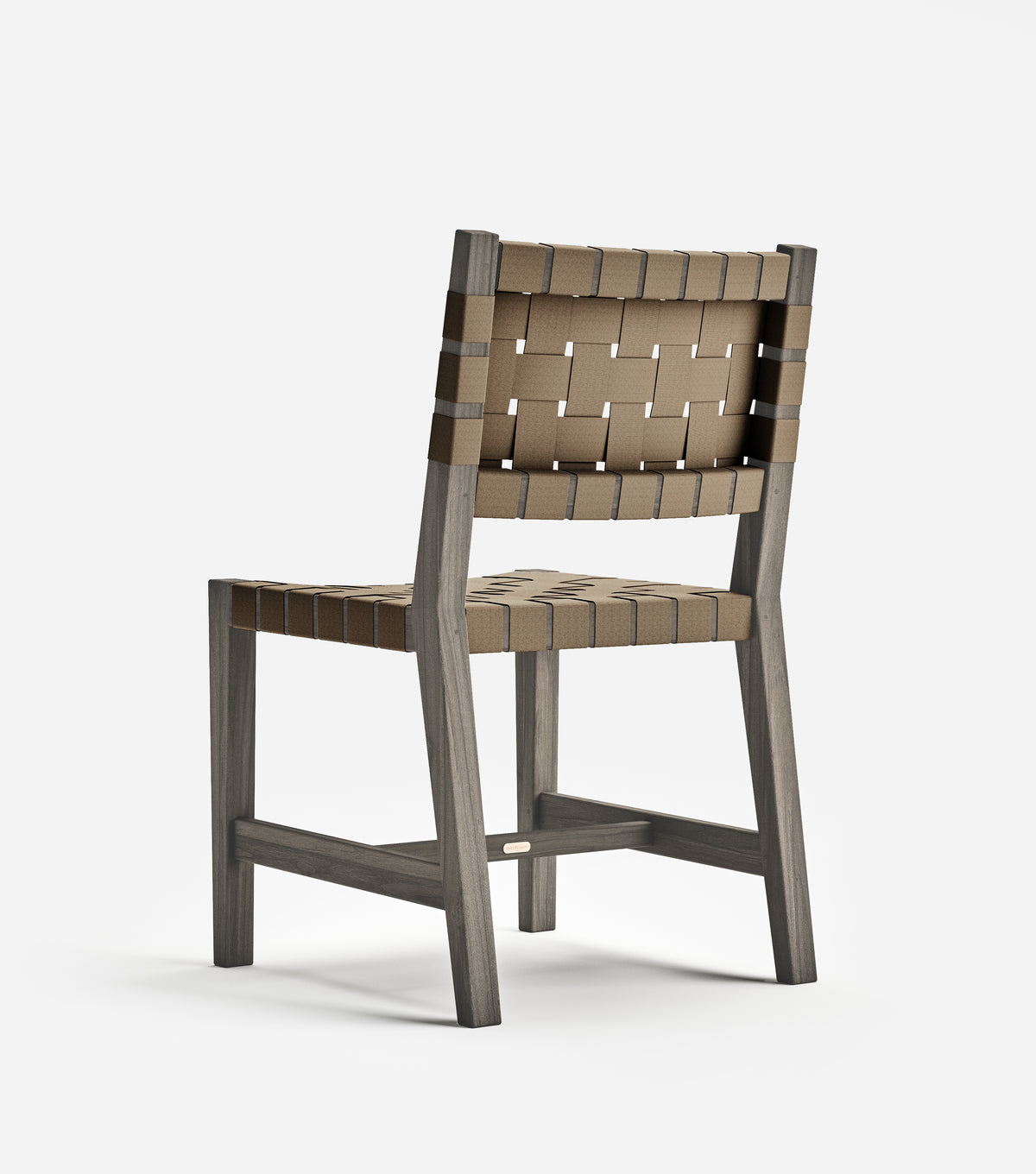 Weathered Teak / 2" Beige Straps 