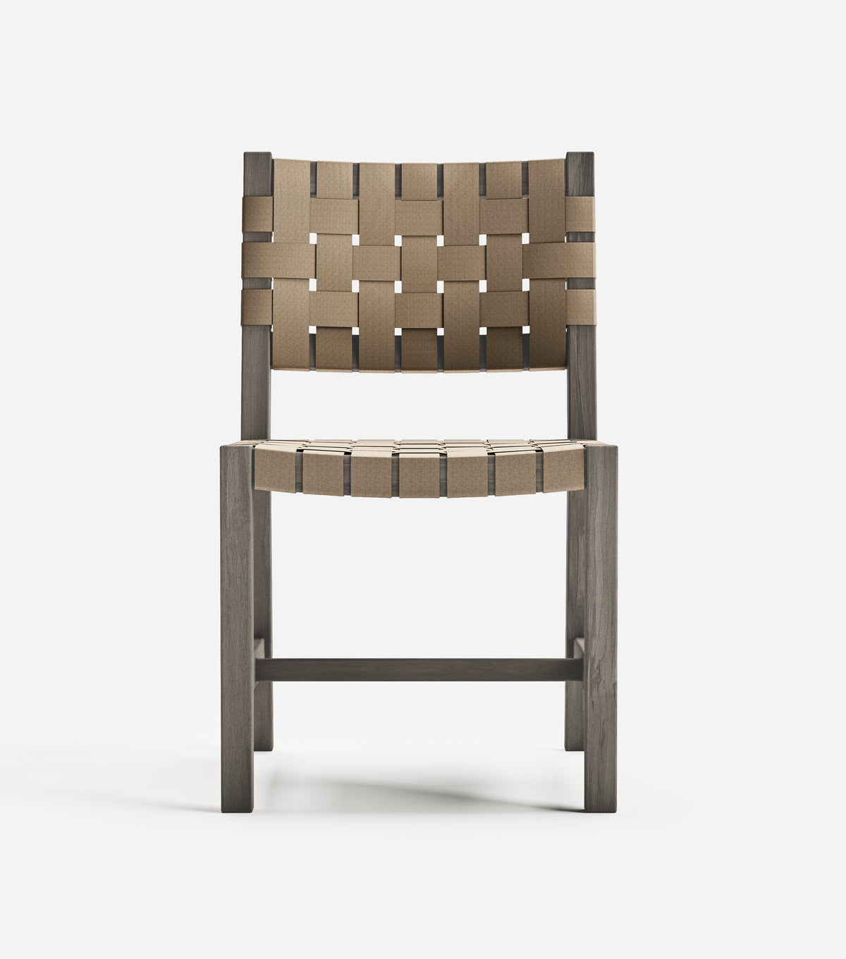 Weathered Teak / 2" Beige Straps 