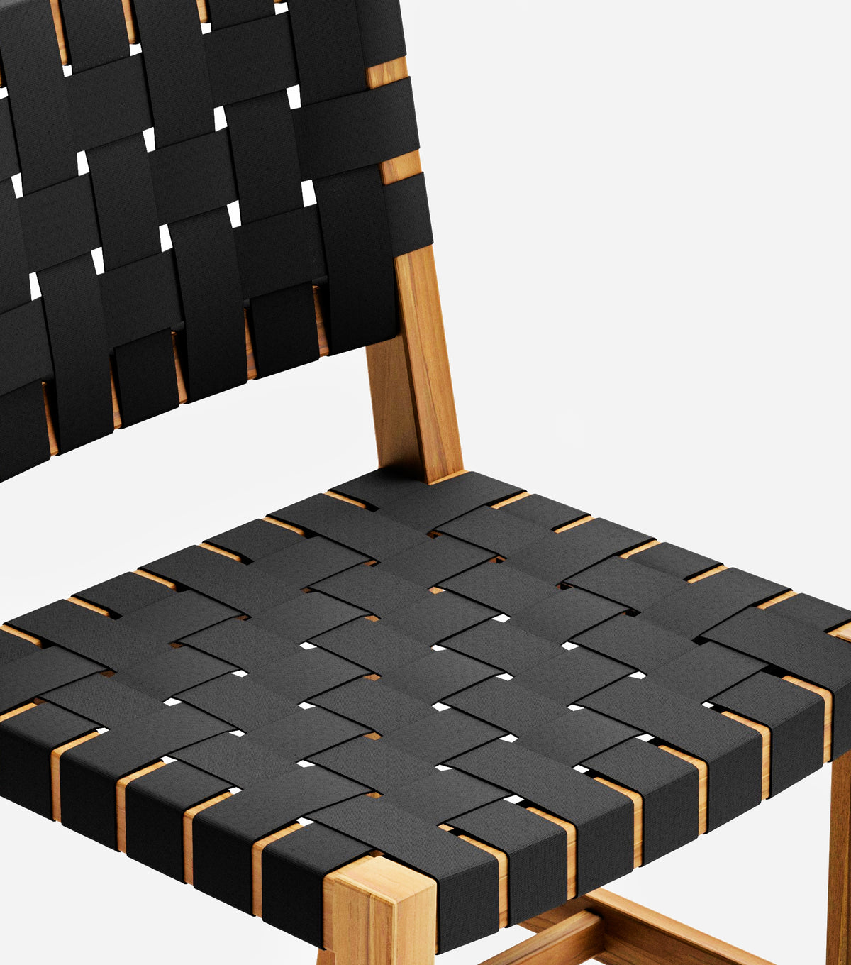 Sealed Teak / 2" Black Straps