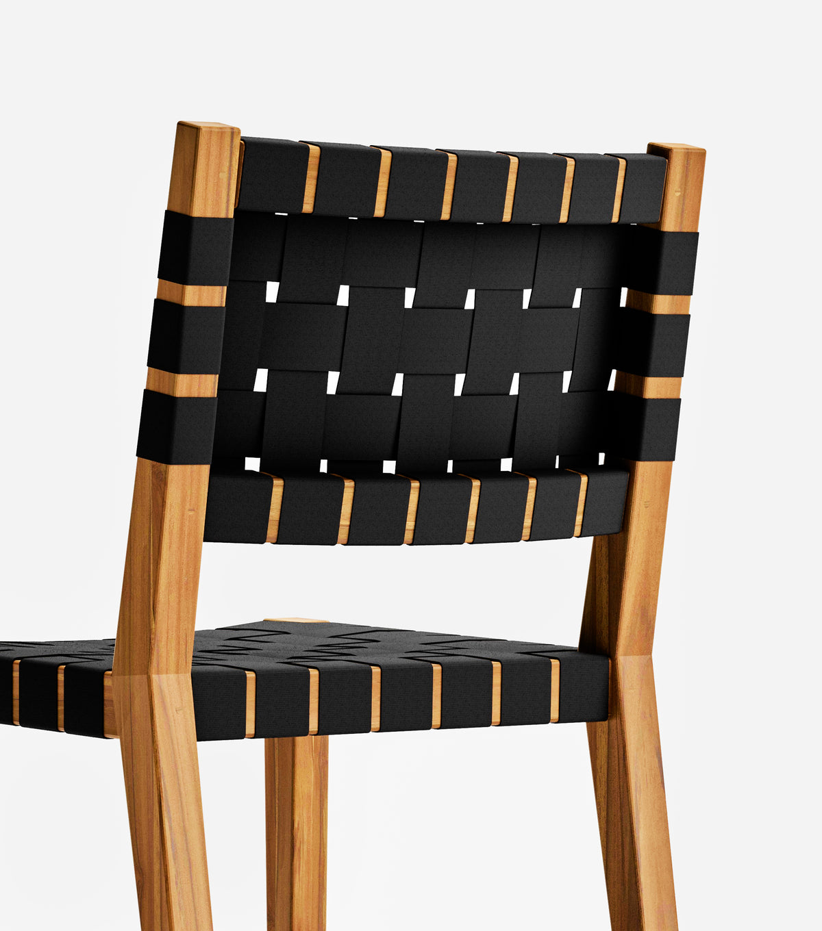 Sealed Teak / 2" Black Straps