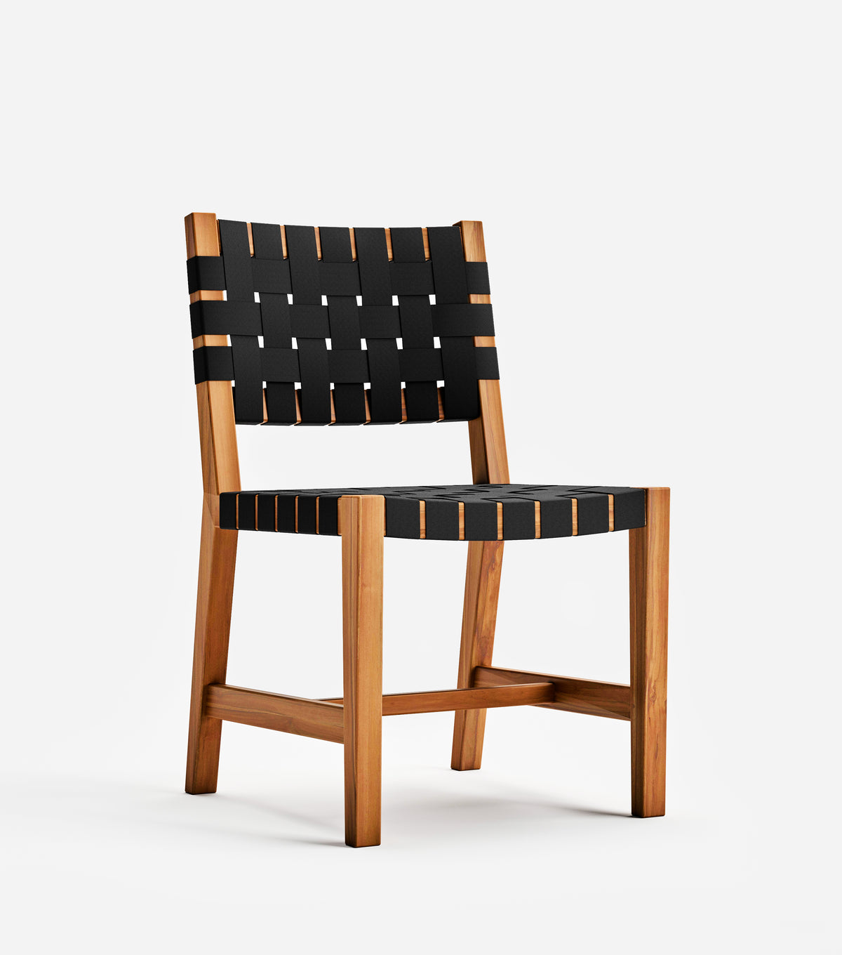 Sealed Teak / 2" Black Straps