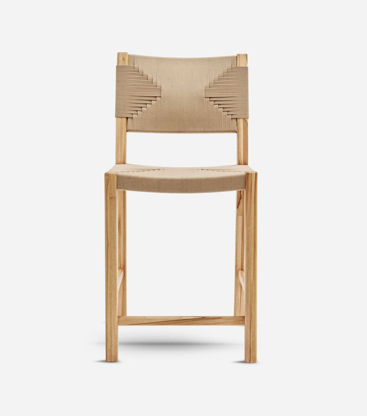 The Woven Leather Counter Stool