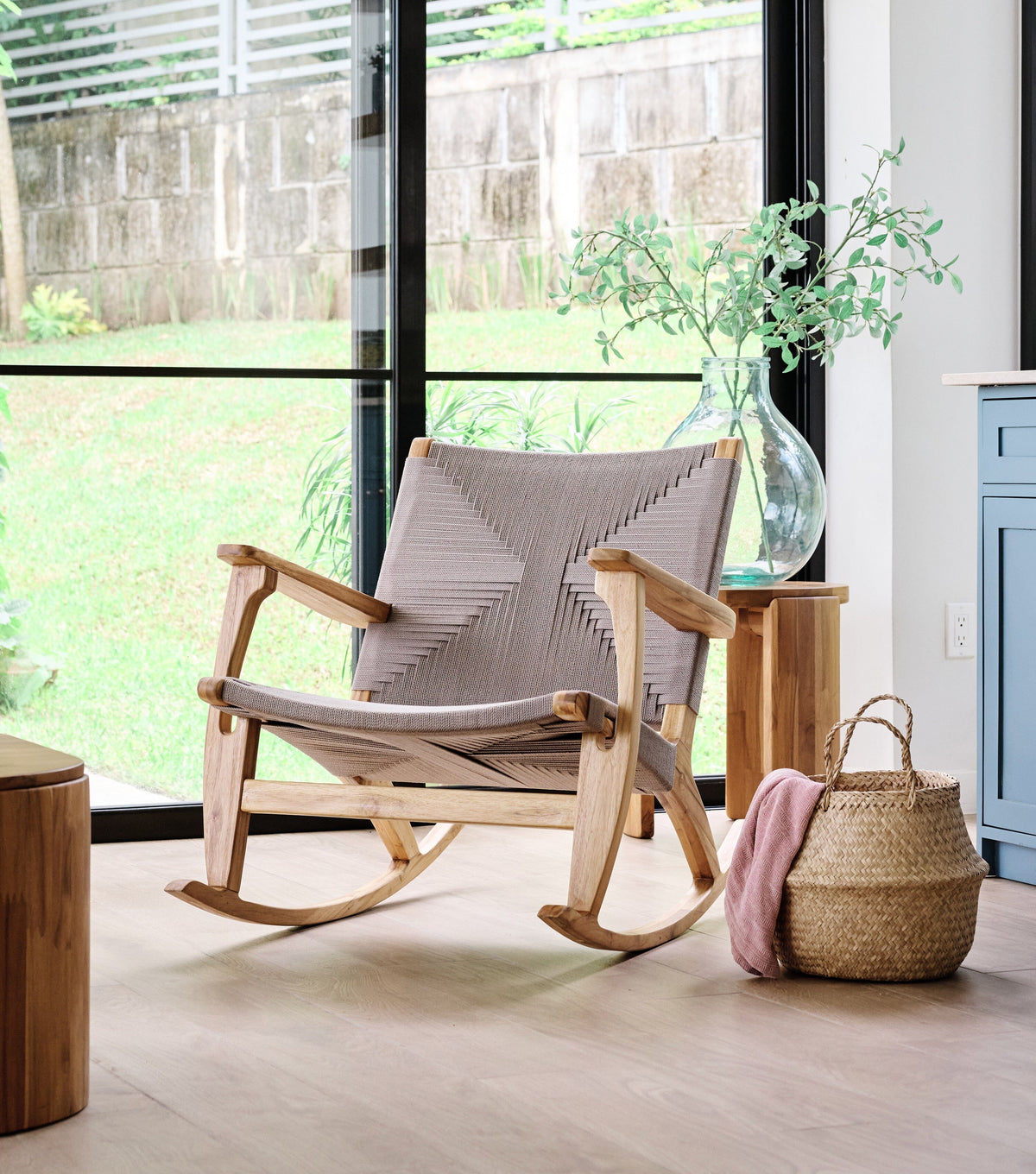 Natural Teak / Taupe Cross Braided Cord