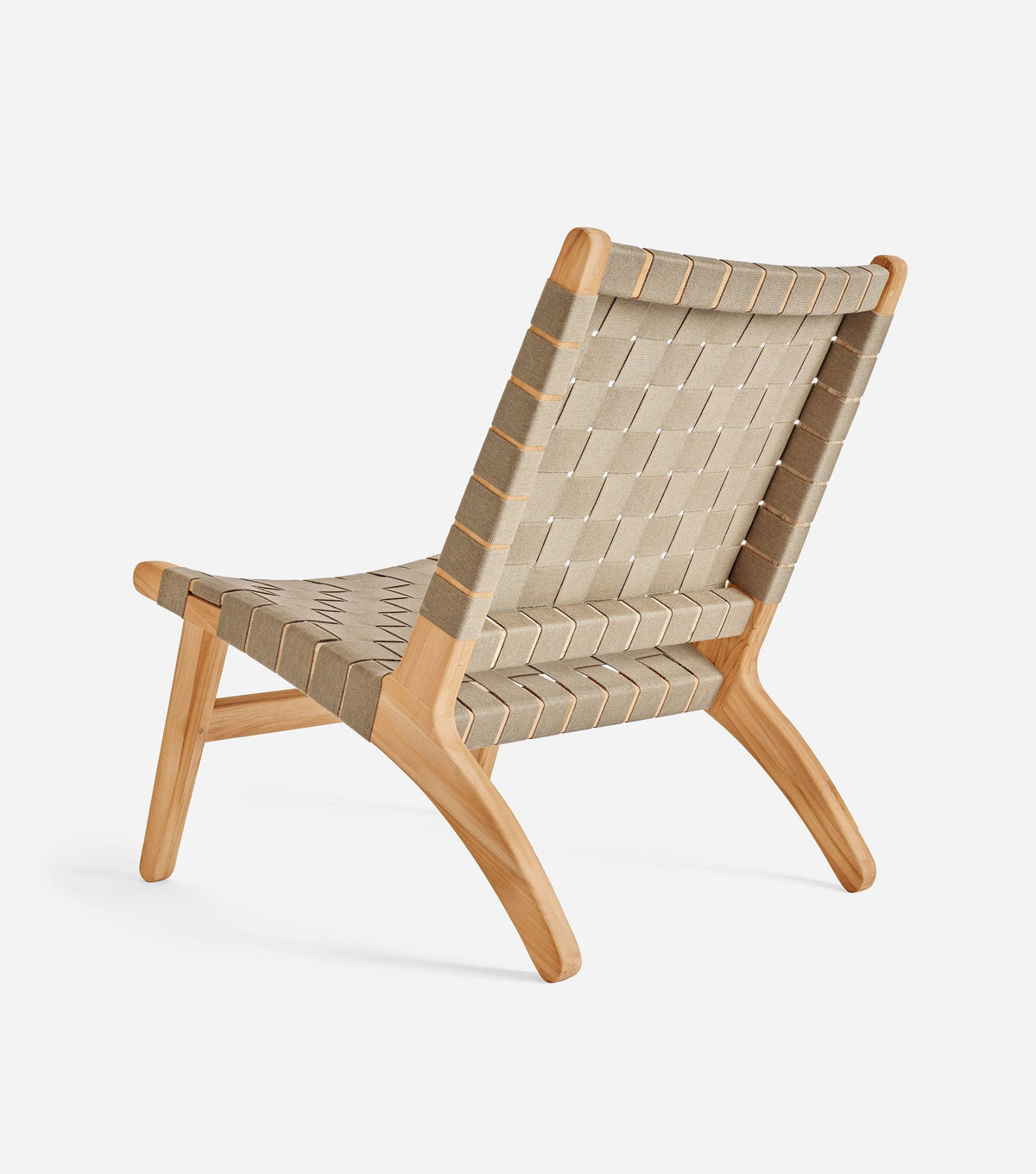 Sealed Teak / 2" Beige Straps