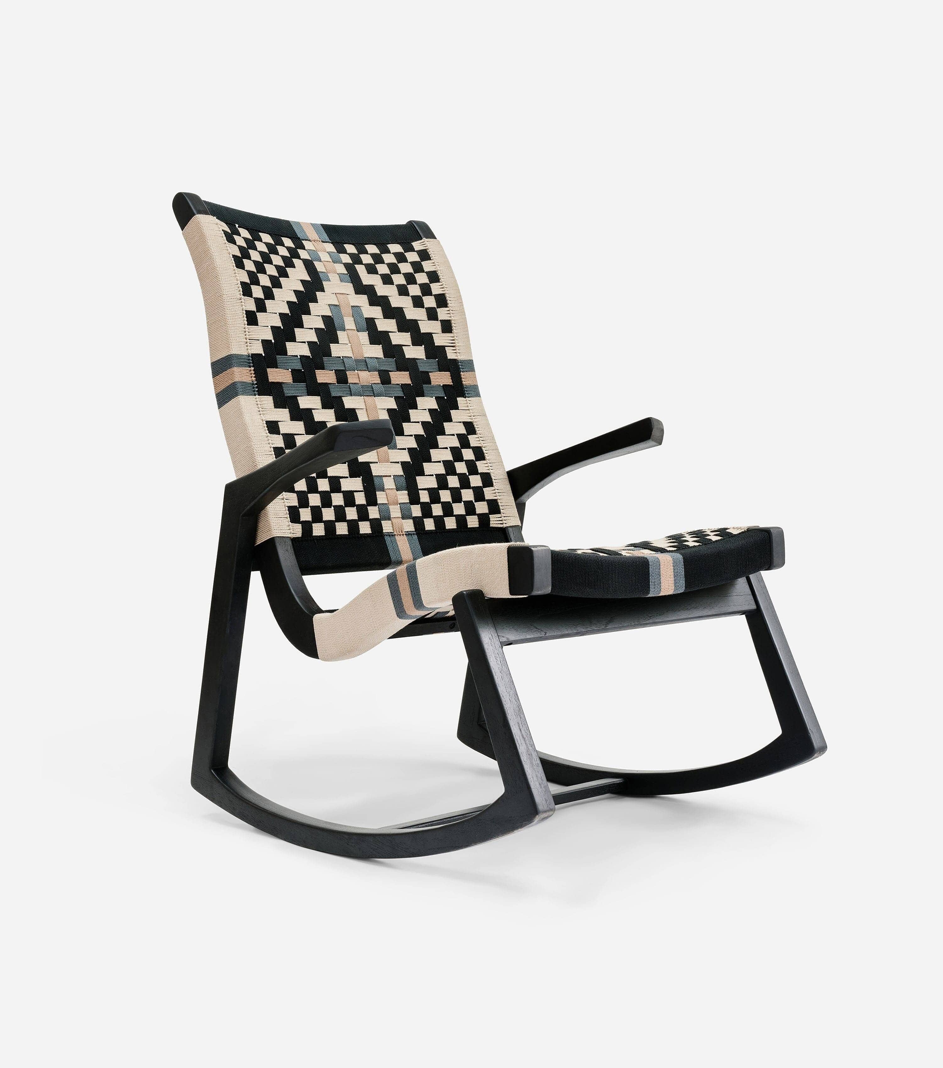 Amador Rocking Chair Woven Colonial Cord | Forever Furniture by MasayaCo