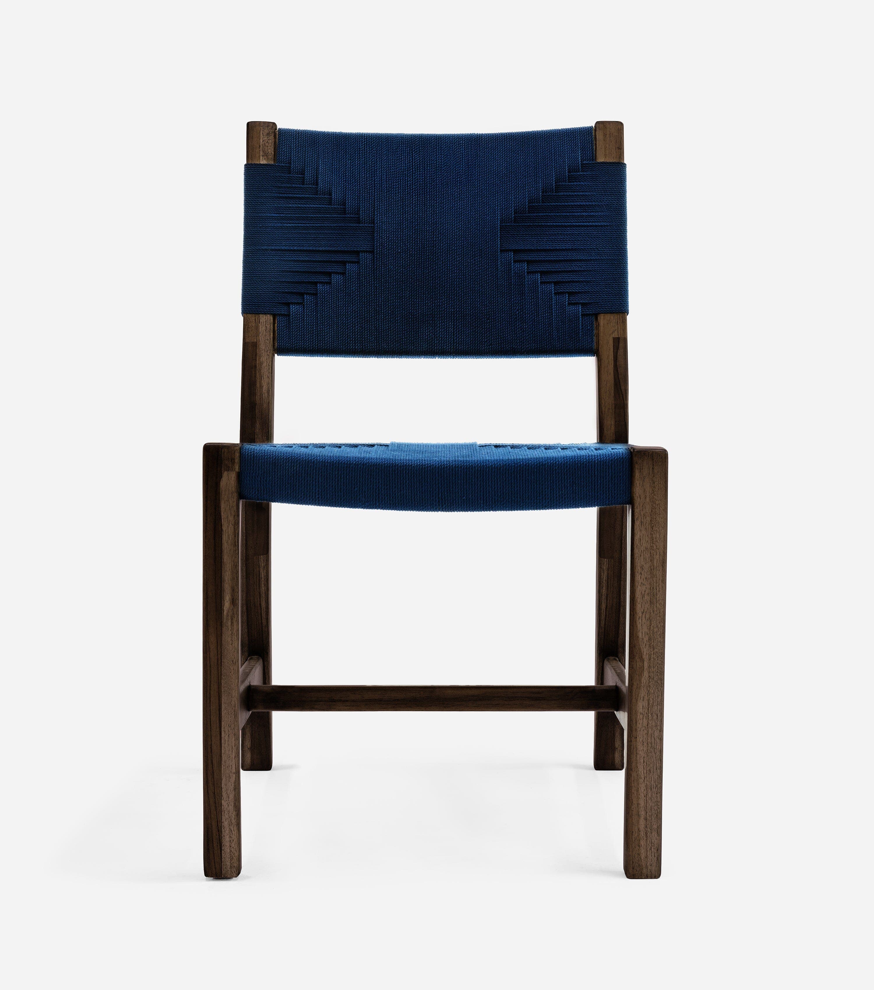 Coffee / Navy Cross Braided Cord