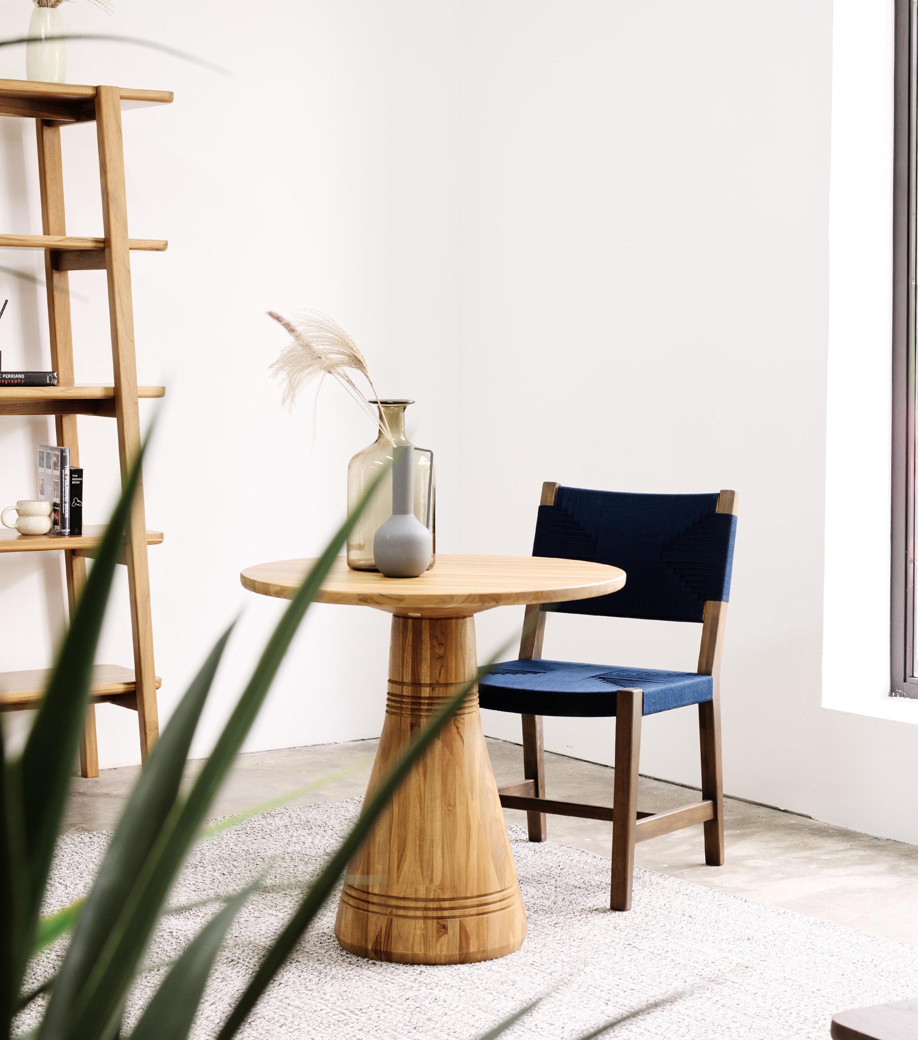 Coffee / Navy Cross Braided Cord