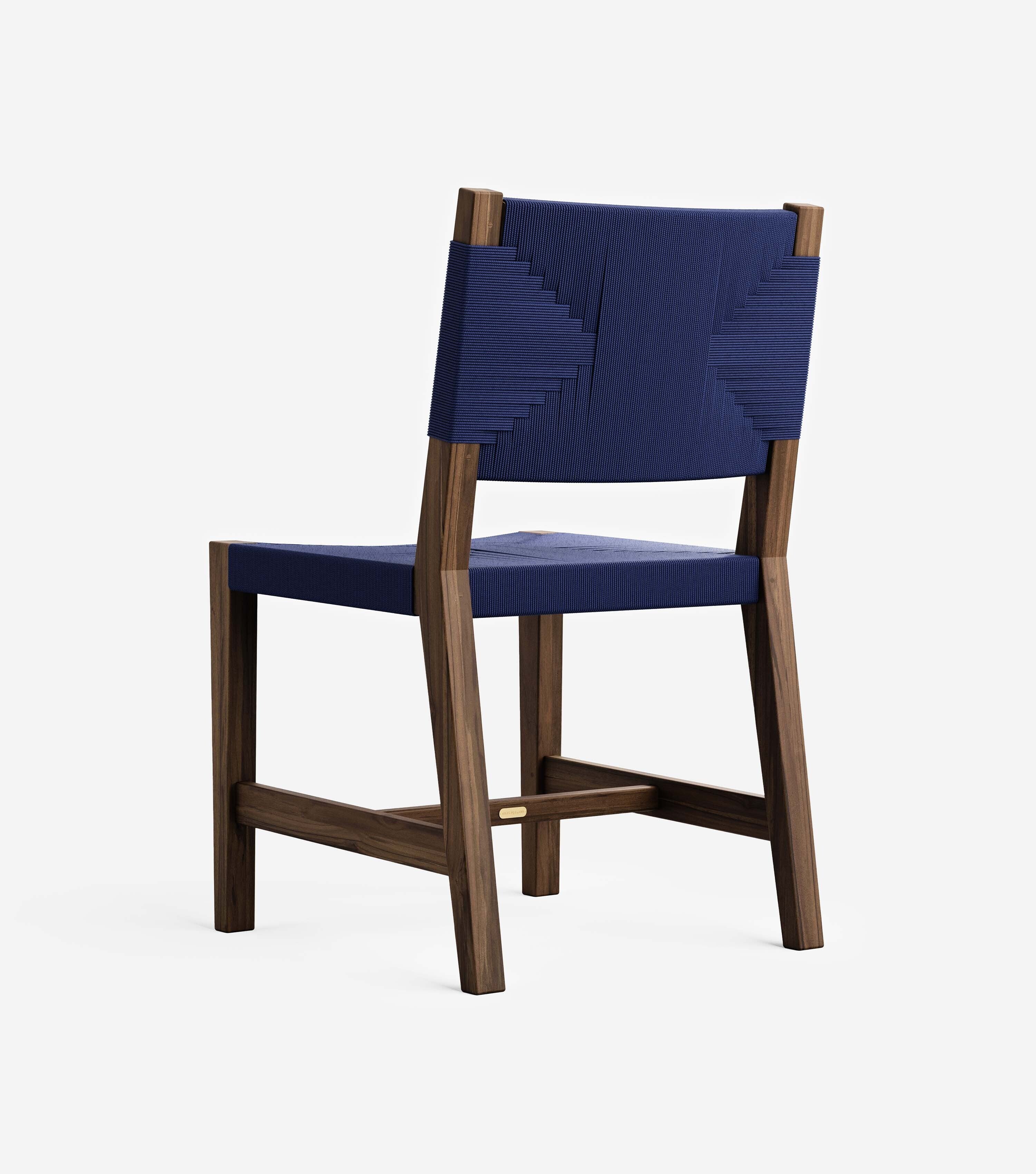 Coffee Teak / Navy Cross Braided Cord