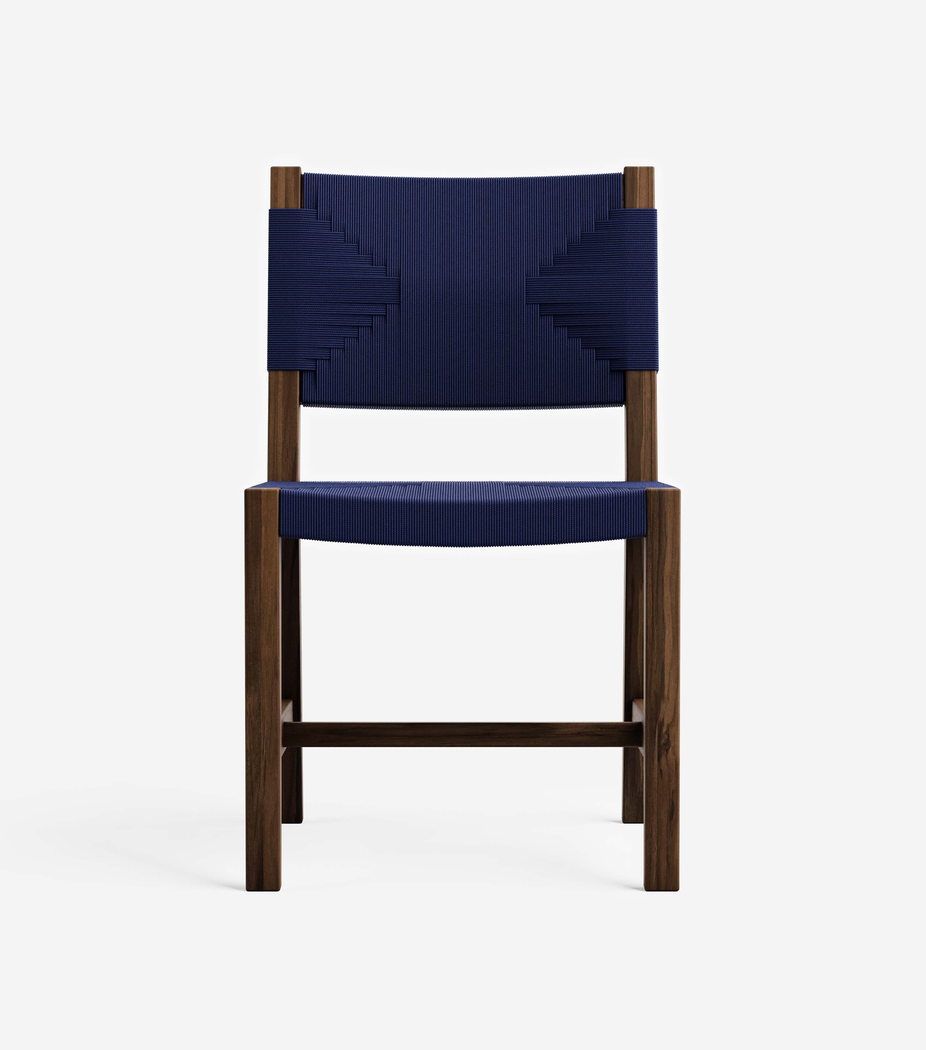 Coffee Teak / Navy Cross Braided Cord