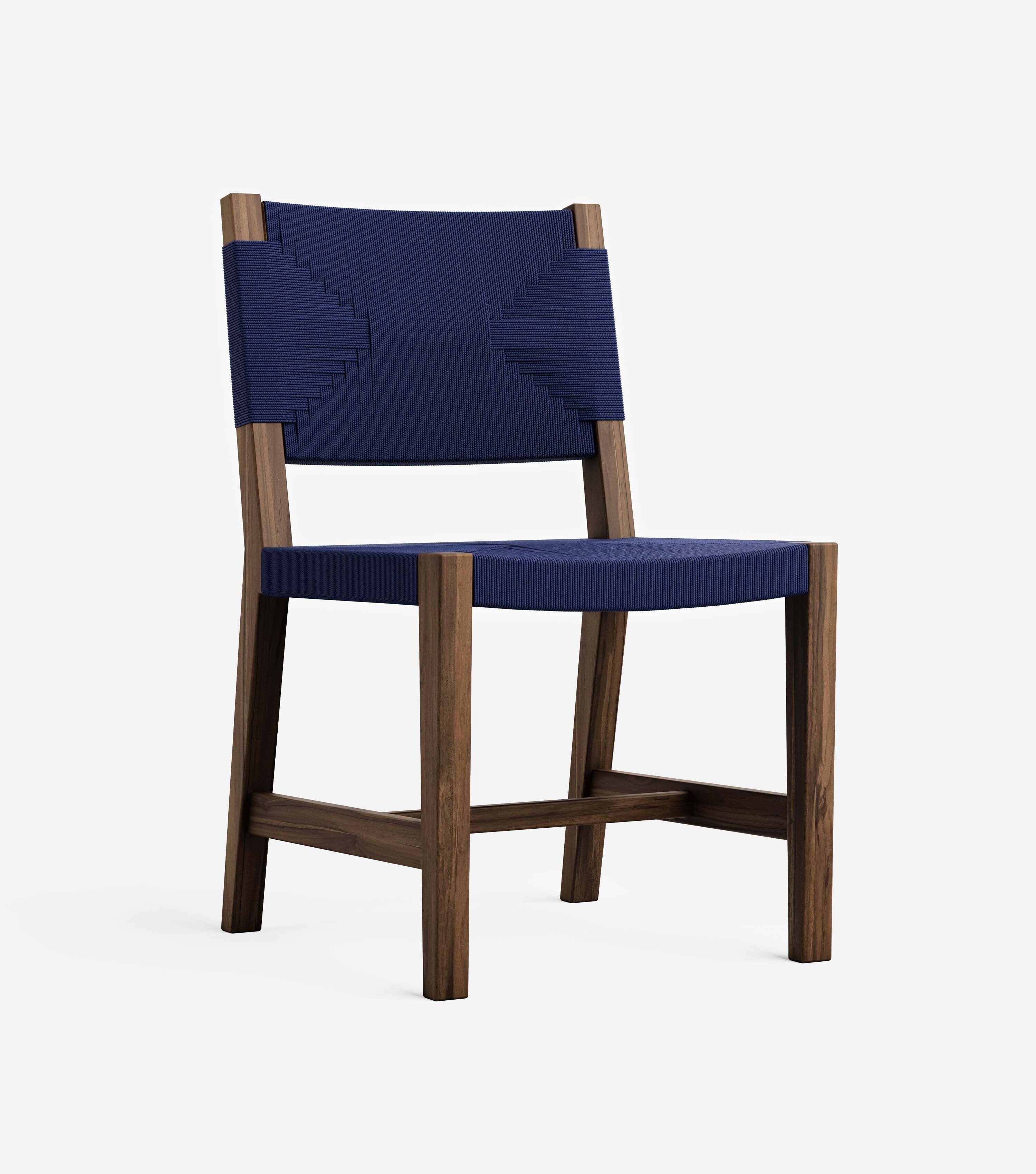 Coffee Teak / Navy Cross Braided Cord