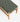 A modern bench with a natural wood frame and a dark olive green woven rope seat featuring a chevron pattern, shown on a clean white background.