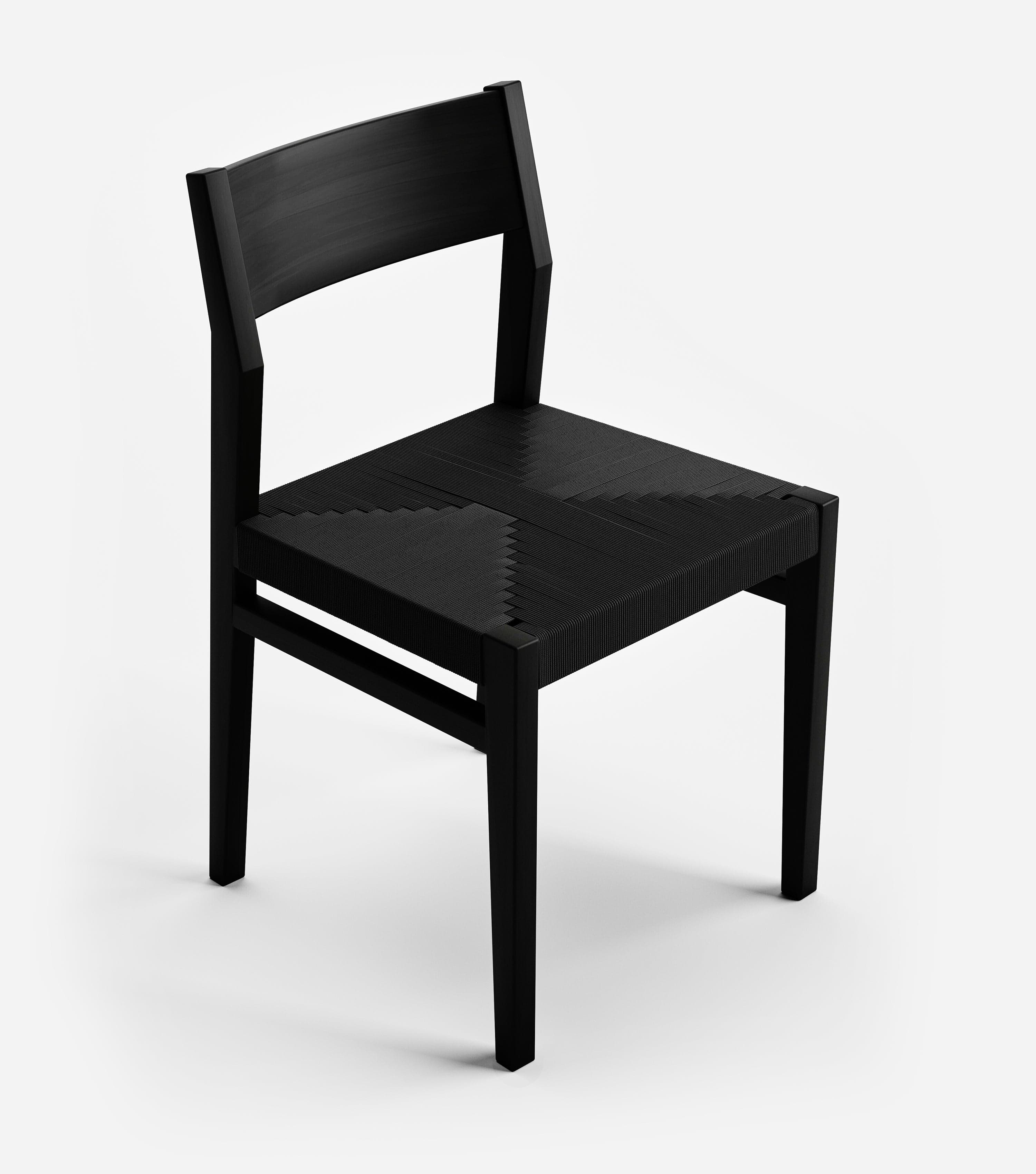 Charcoal / Black Cross Braided Cord