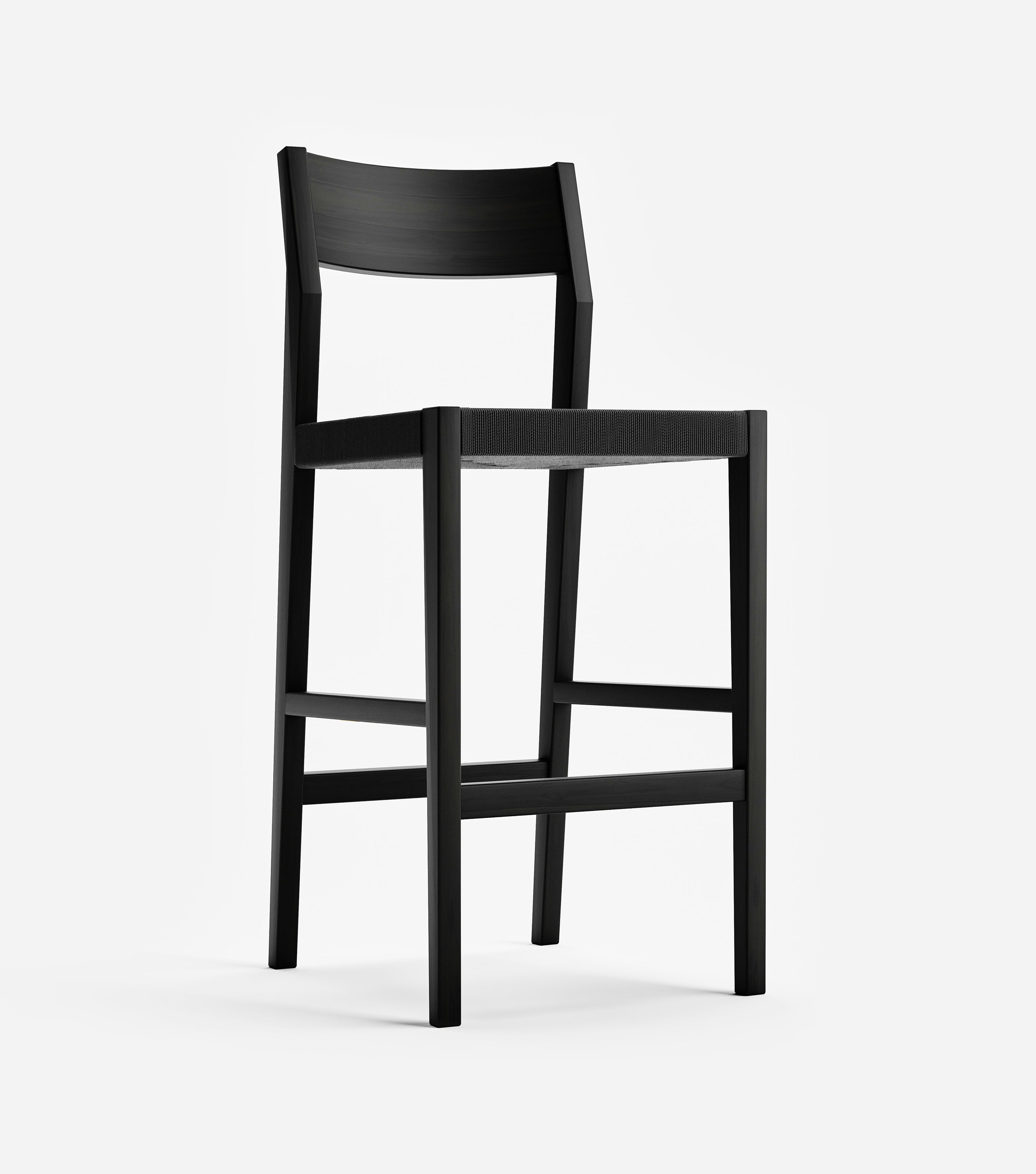 Charcoal / Black Cross Braided Cord / Bar