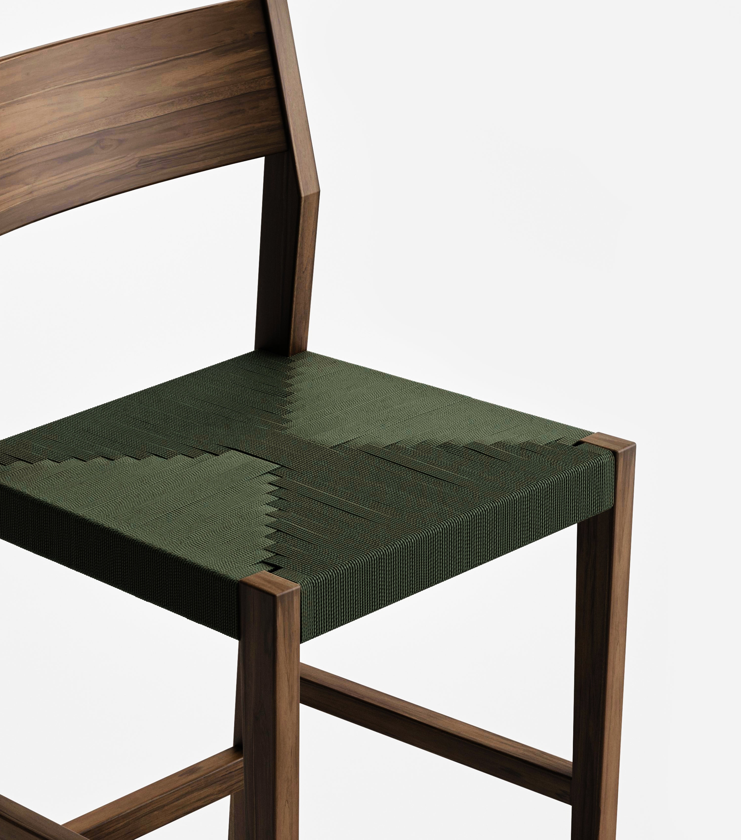 Coffee / Olive Cross Braided Cord / Bar