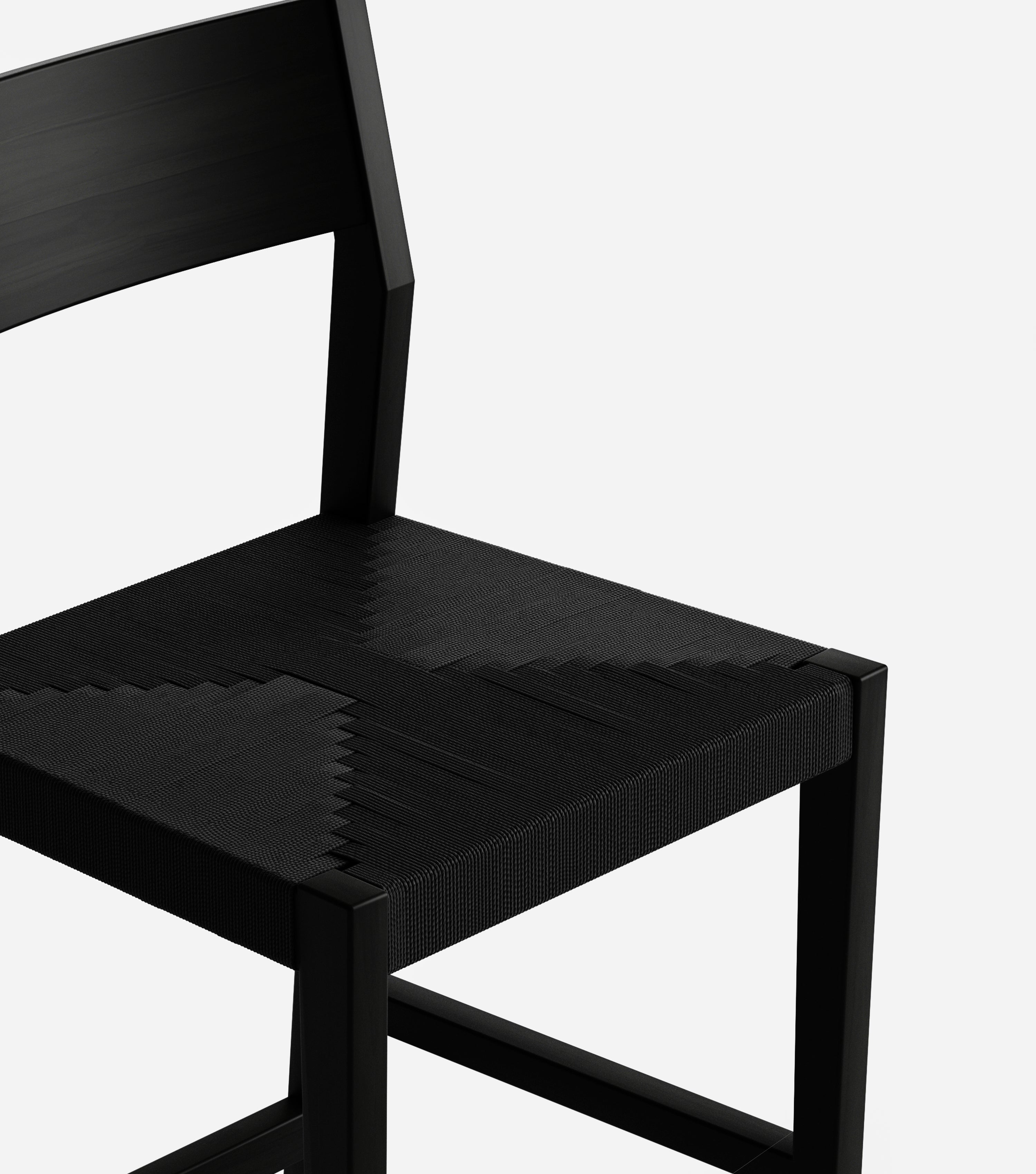 Charcoal / Black Cross Braided Cord / Counter