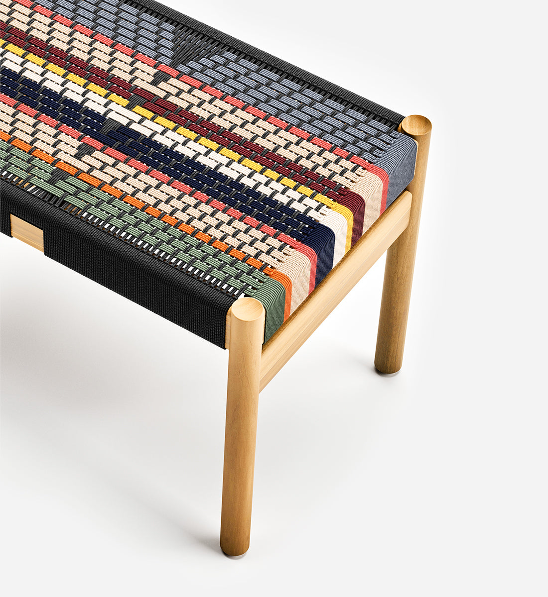 Woven Cord Masaya Ottoman | San Geronimo Pattern | Forever