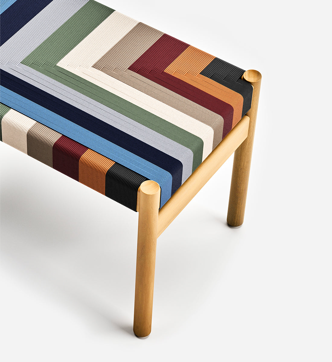 Woven Cord Masaya Ottoman | San Geronimo Pattern | Forever