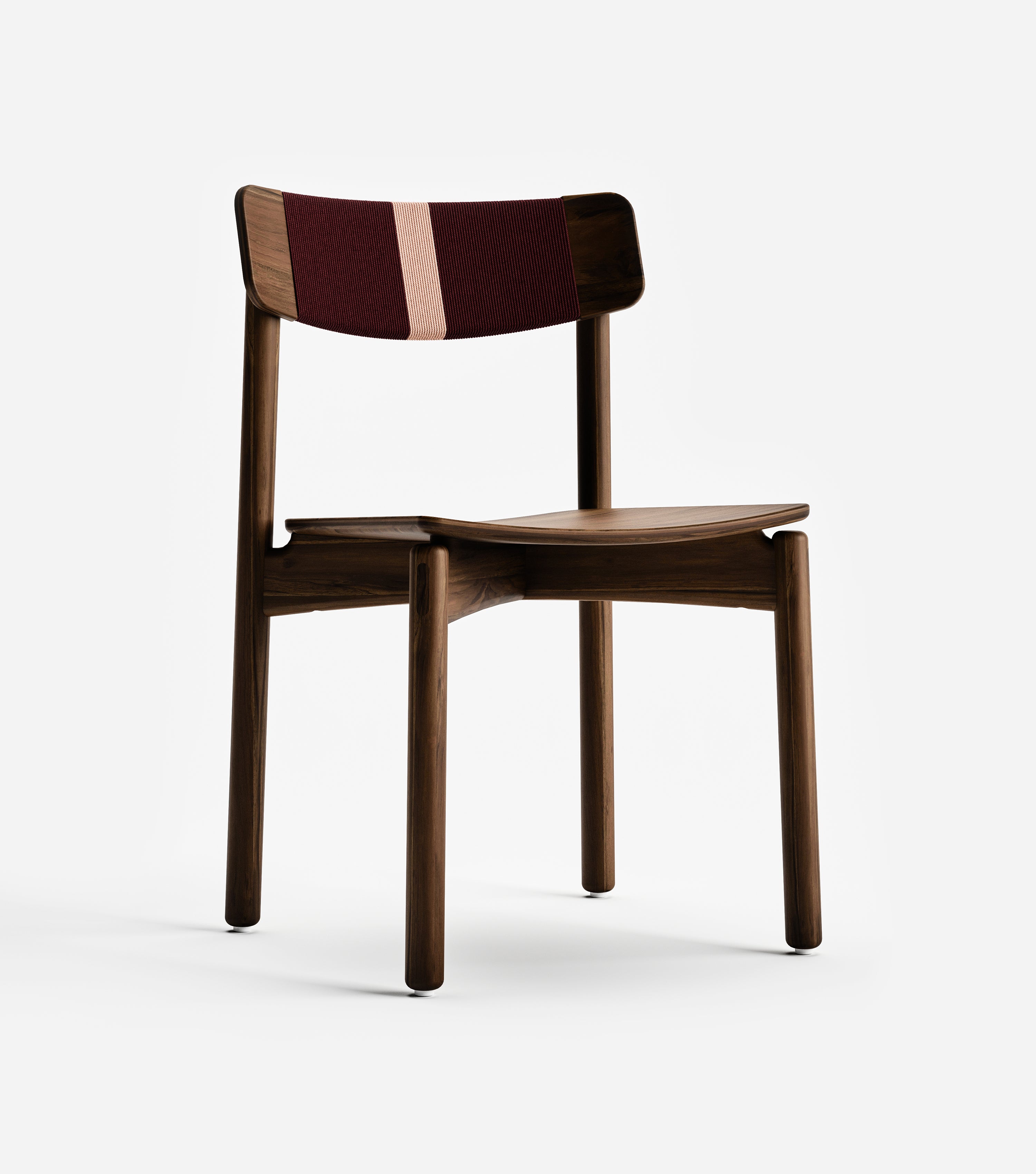 Coffee Teak / Burgundy & Nude Cord