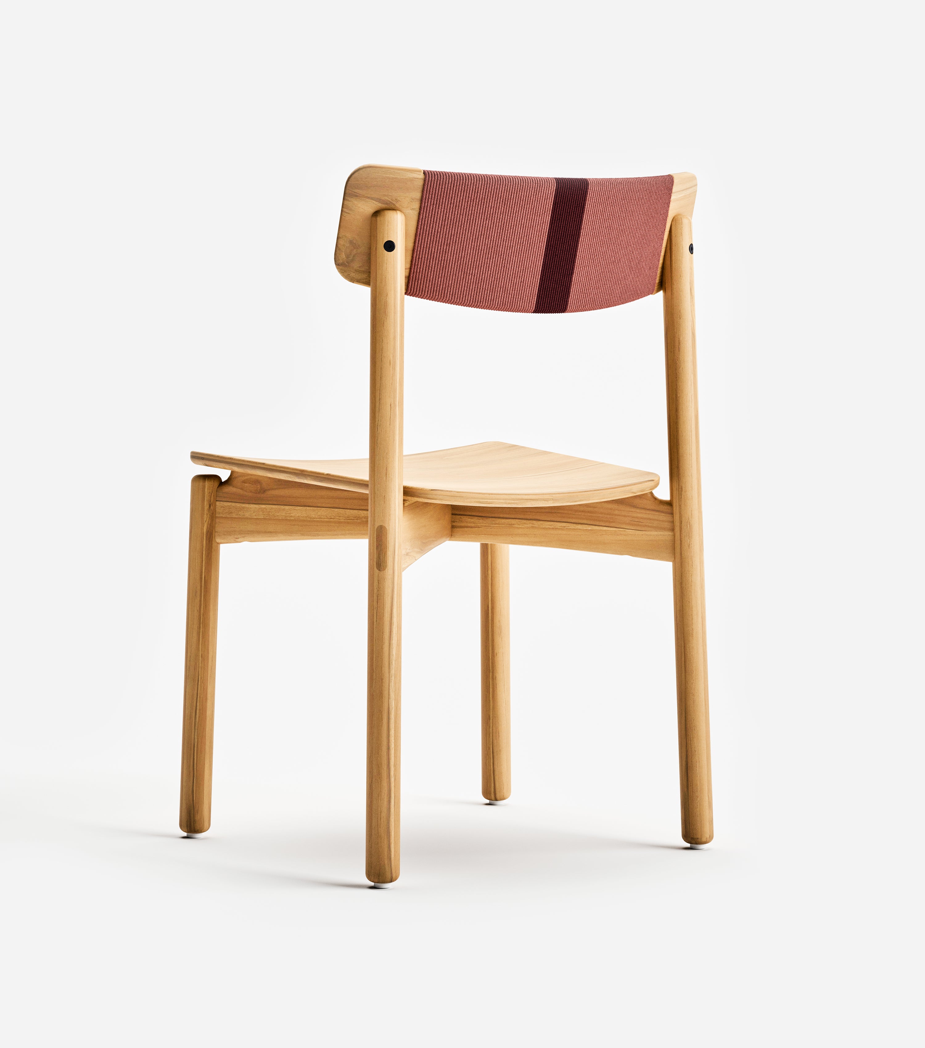 Natural / Coral & Burgundy Cord