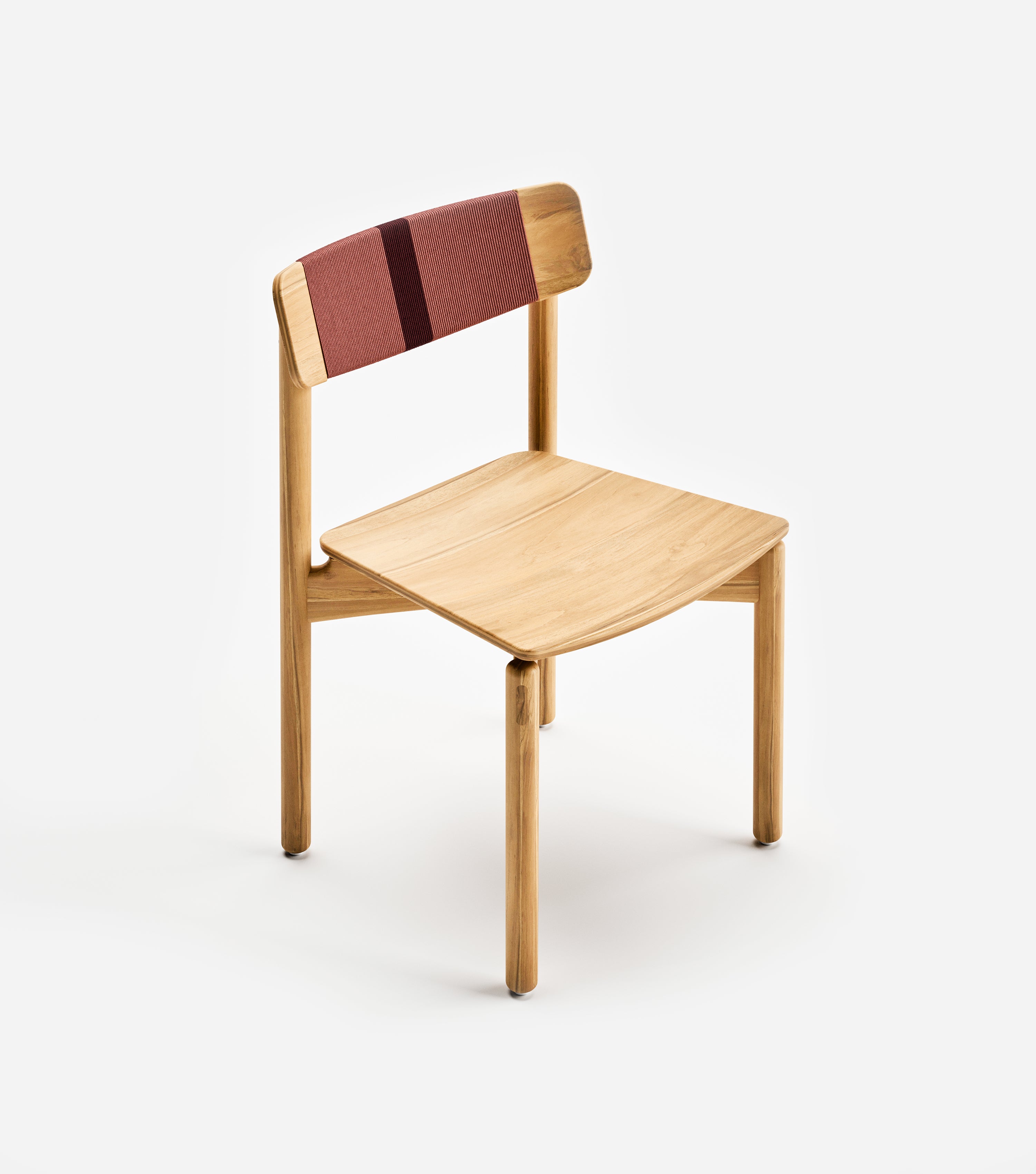 Natural / Coral & Burgundy Cord