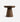 Wooden side table with a round top and cylindrical base on a white background