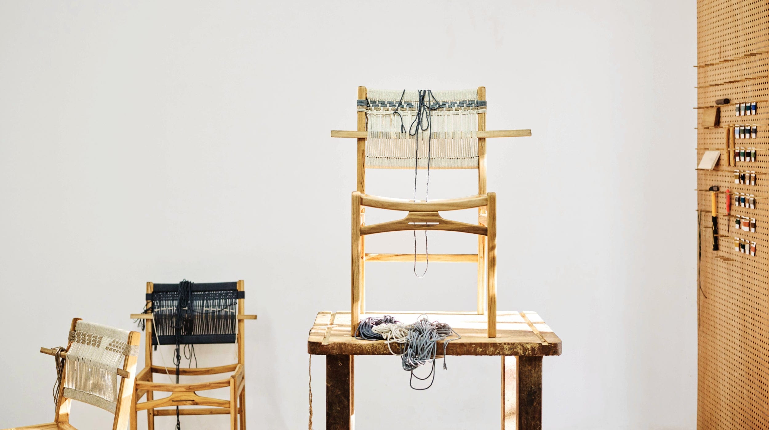 Handwoven dining chairs by MasayaCo