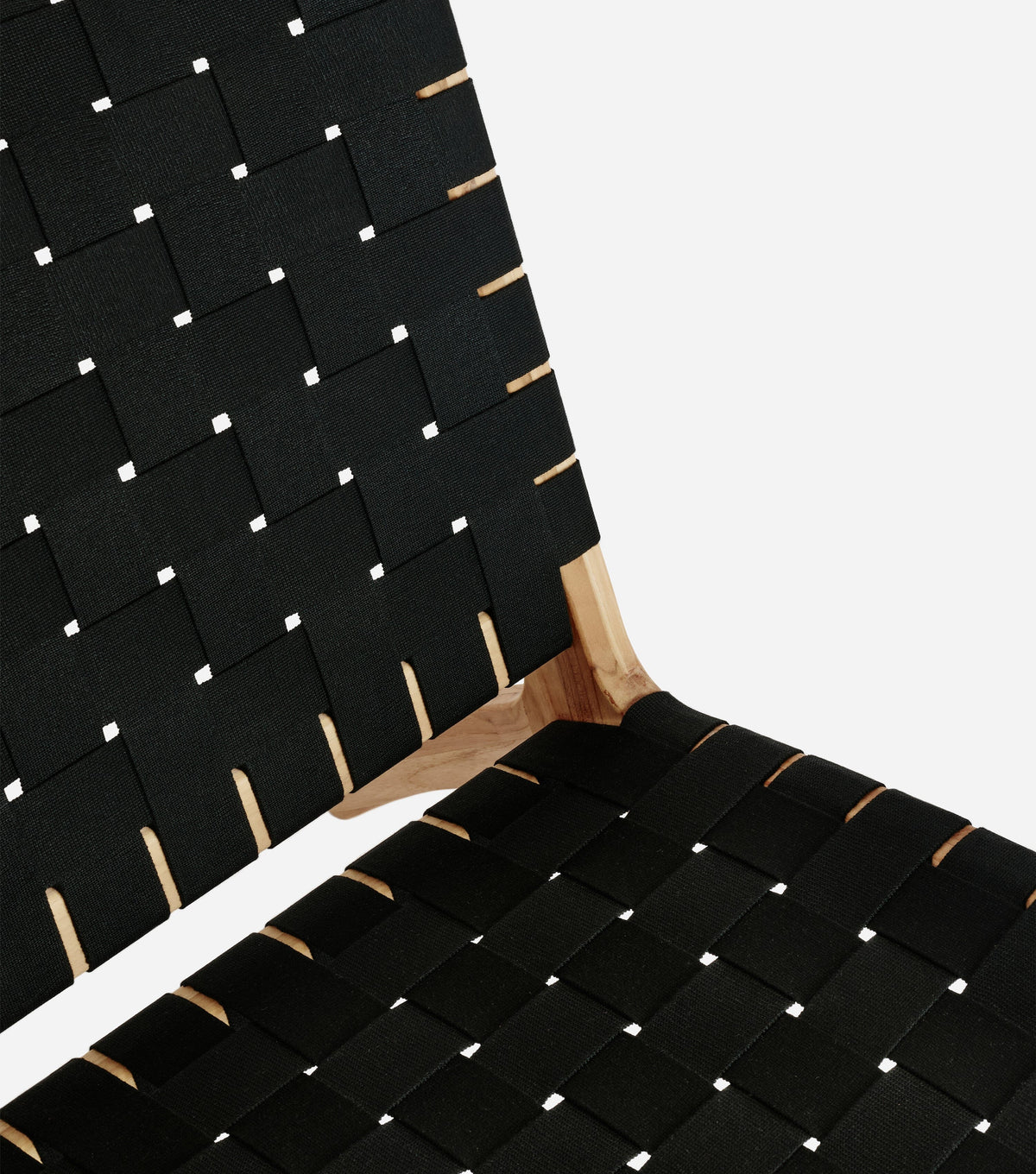 Unfinished Teak / 2" Black Straps