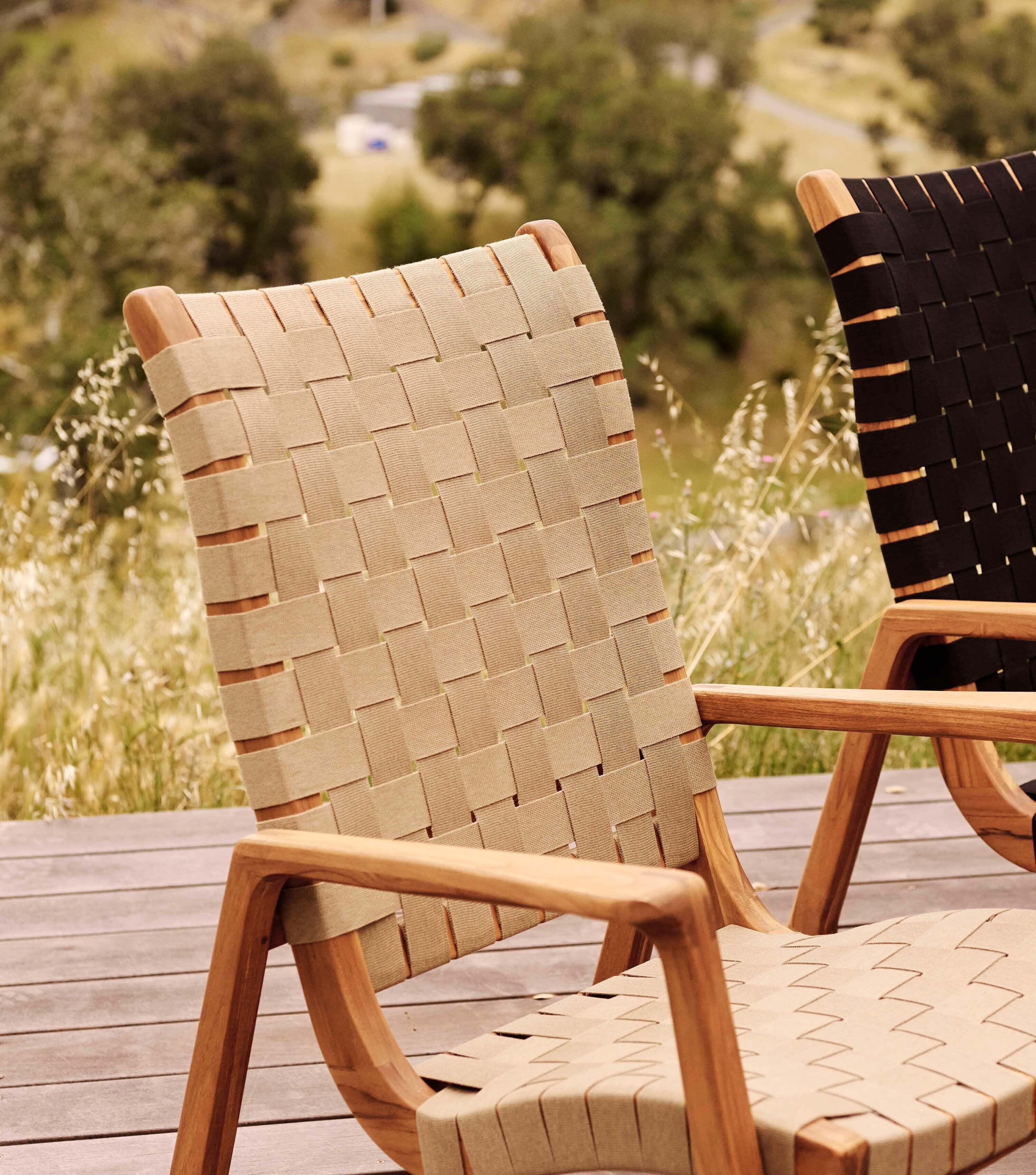 Arenal Outdoor Rocker Chair with Beige Outdoor Straps | Forever