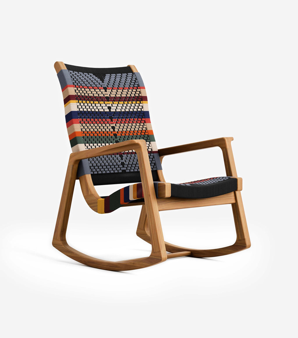 Arenal Outdoor Rocking Chair Woven San Geronimo Cord | Forever