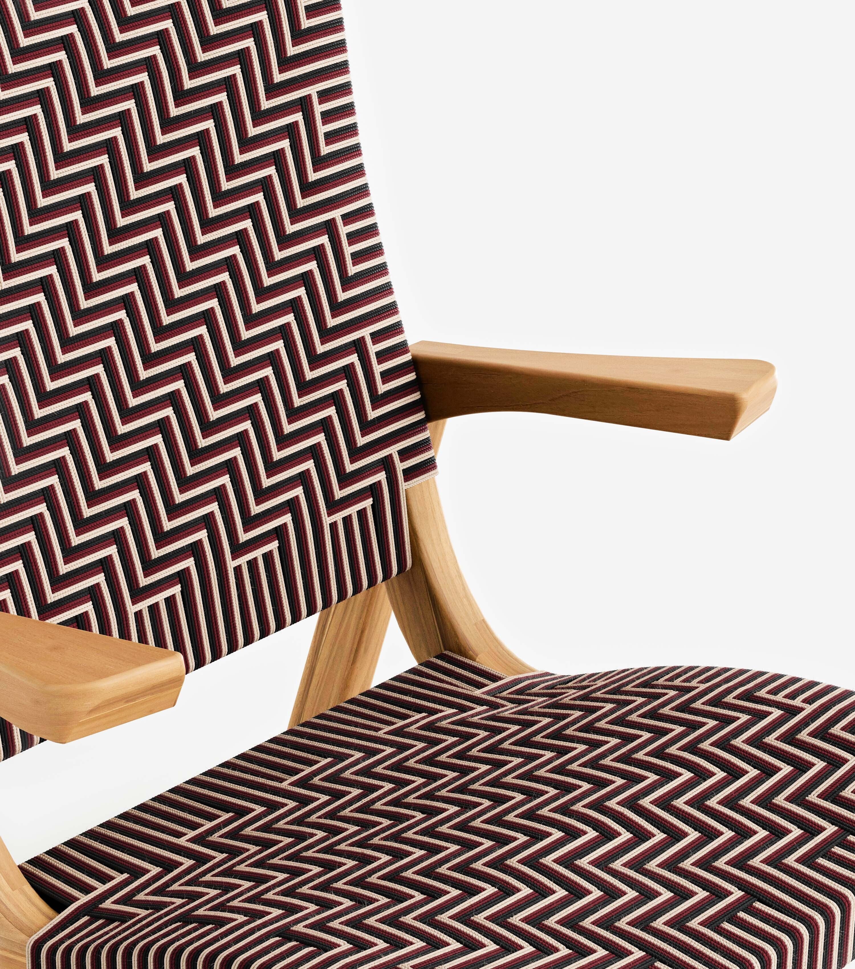 Natural Teak / Fuego Pattern