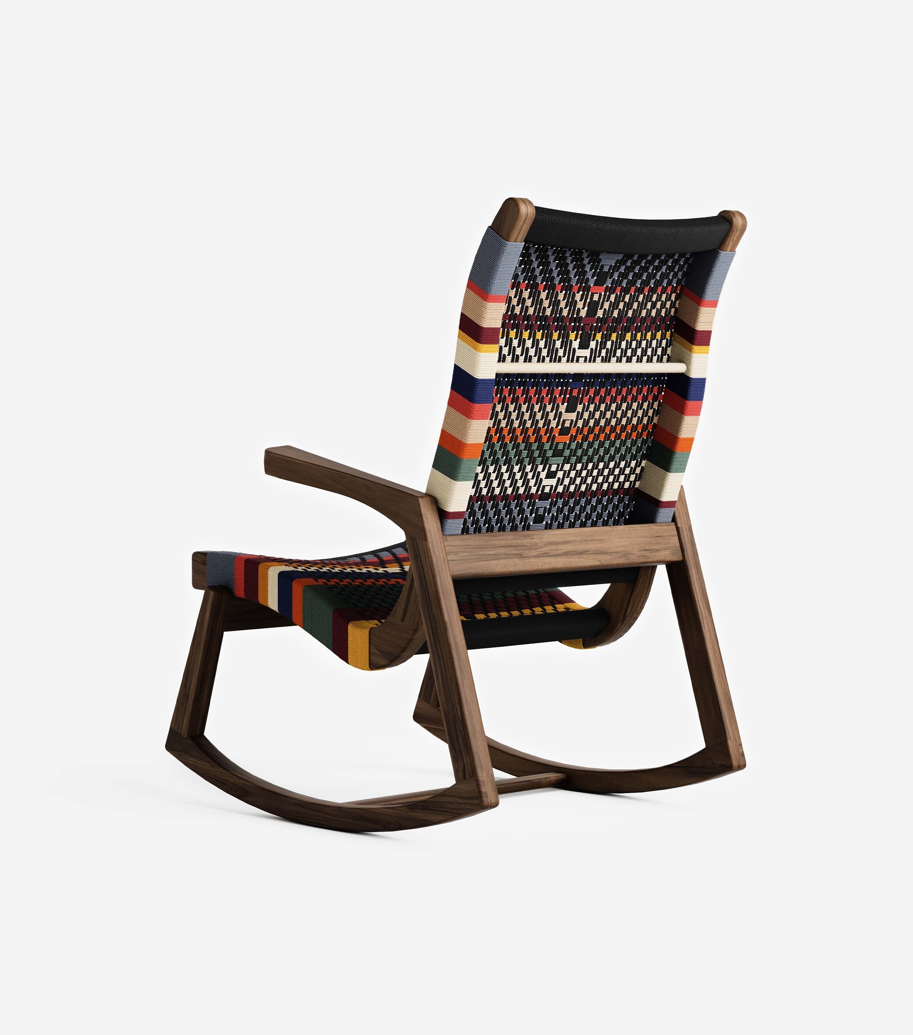 Amador Rocking Chair Woven San Geronimo Cord | Forever Furniture