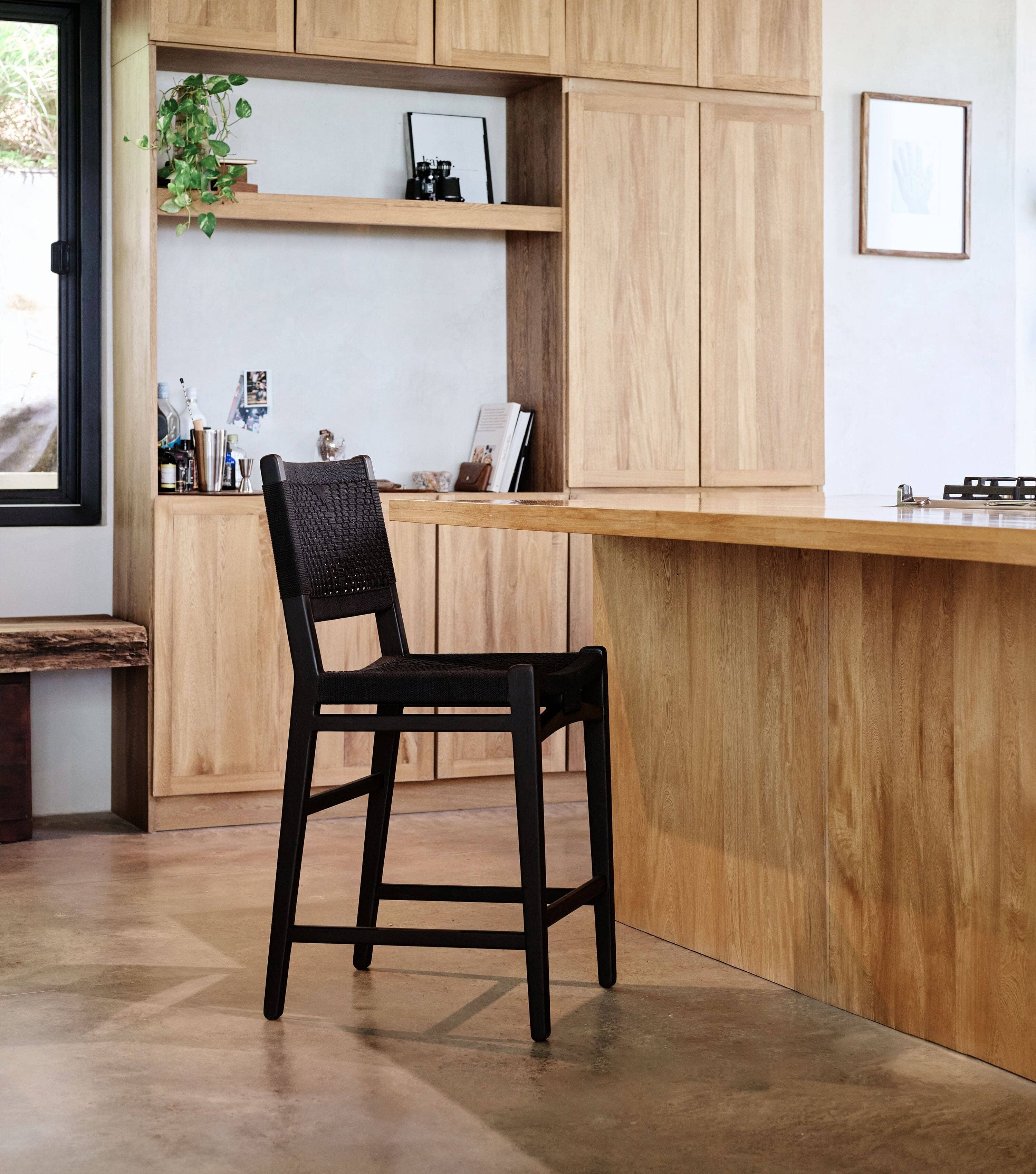 Charcoal / Black V Braided Cord / Counter