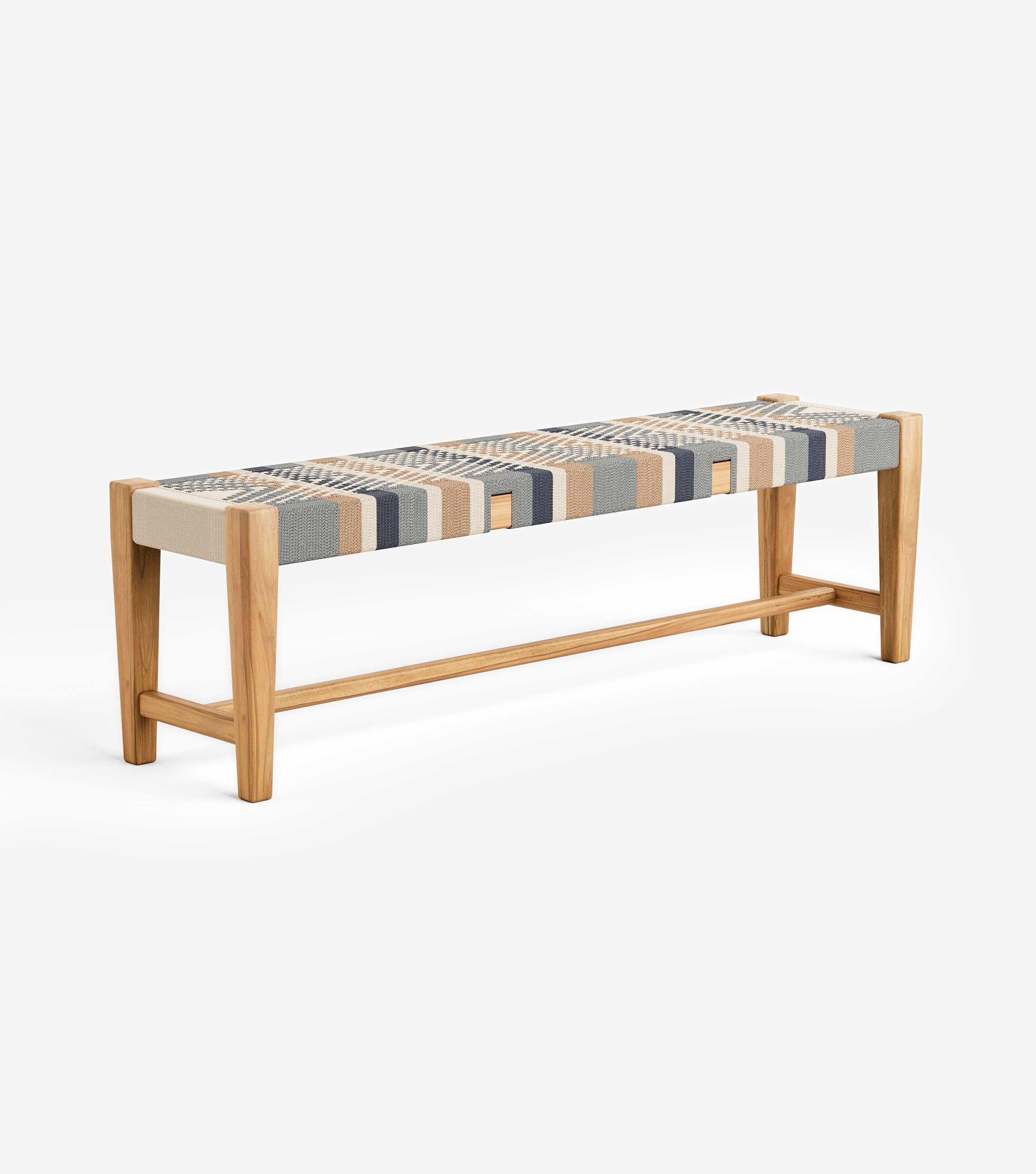 Natural Teak / Serena Pattern / 59 | Seats 3