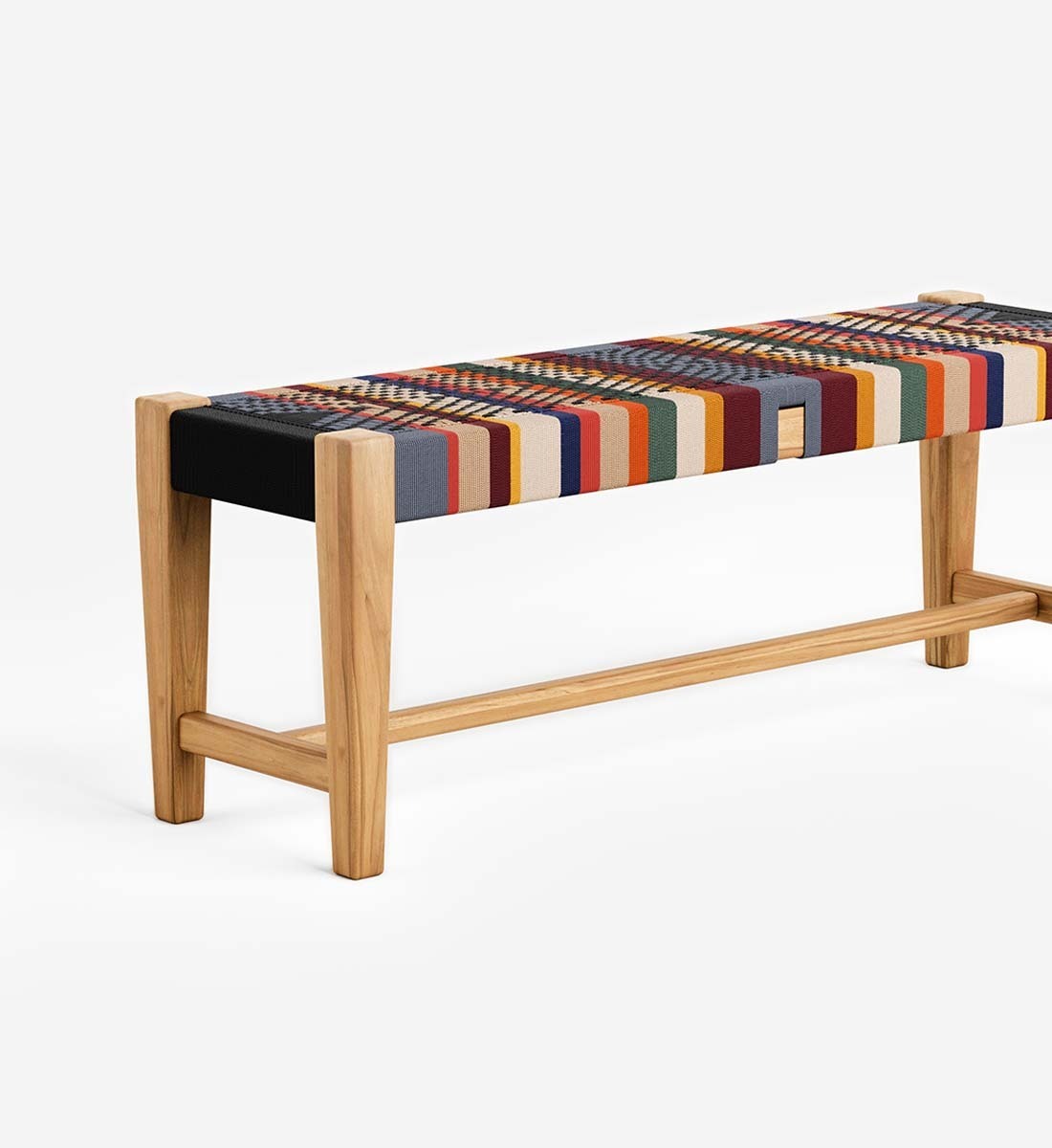 Santa Cruz Bench Woven San Geronimo Cord | Forever Furniture by