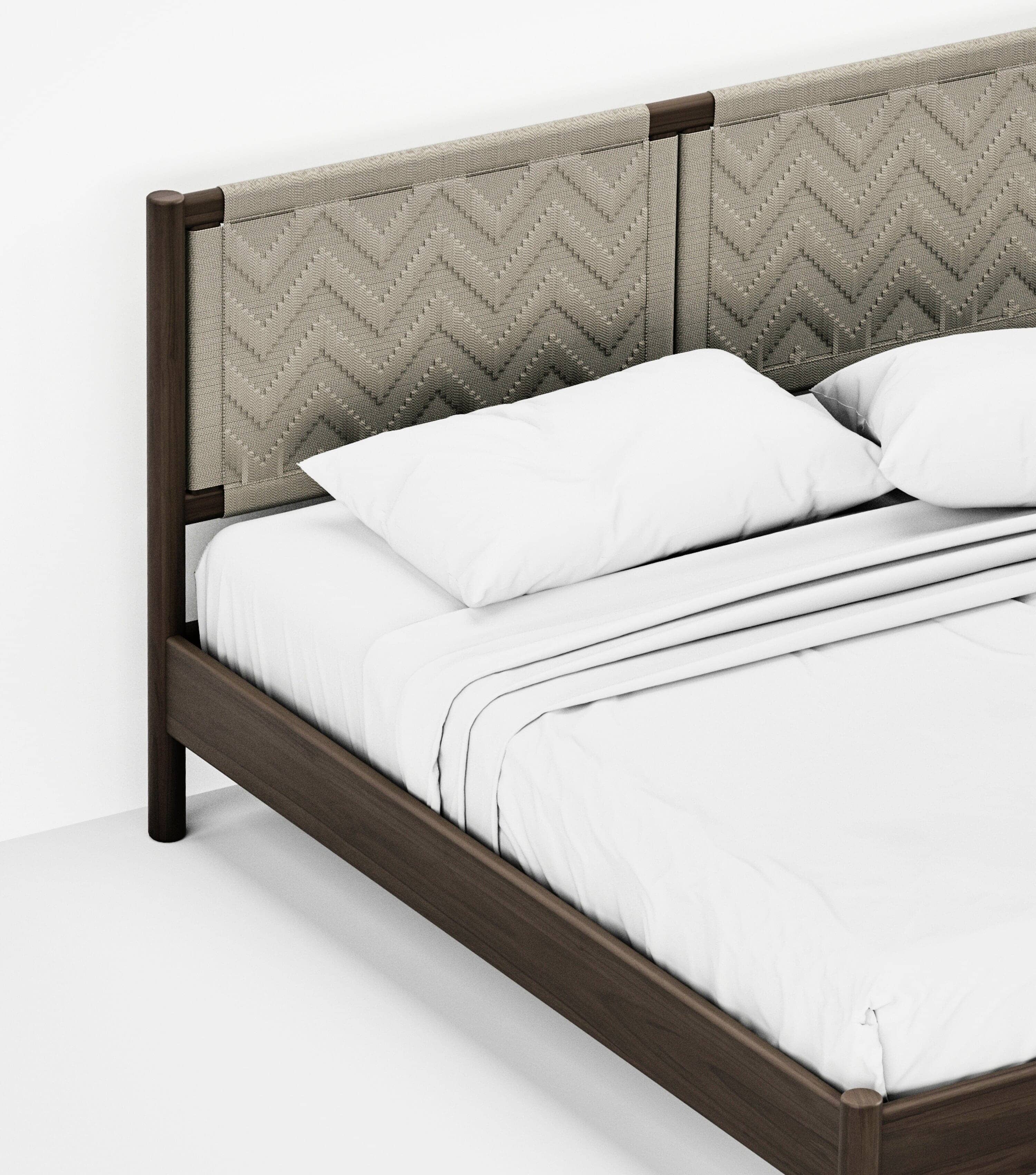 Coffee / Taupe Chevron Cord / King