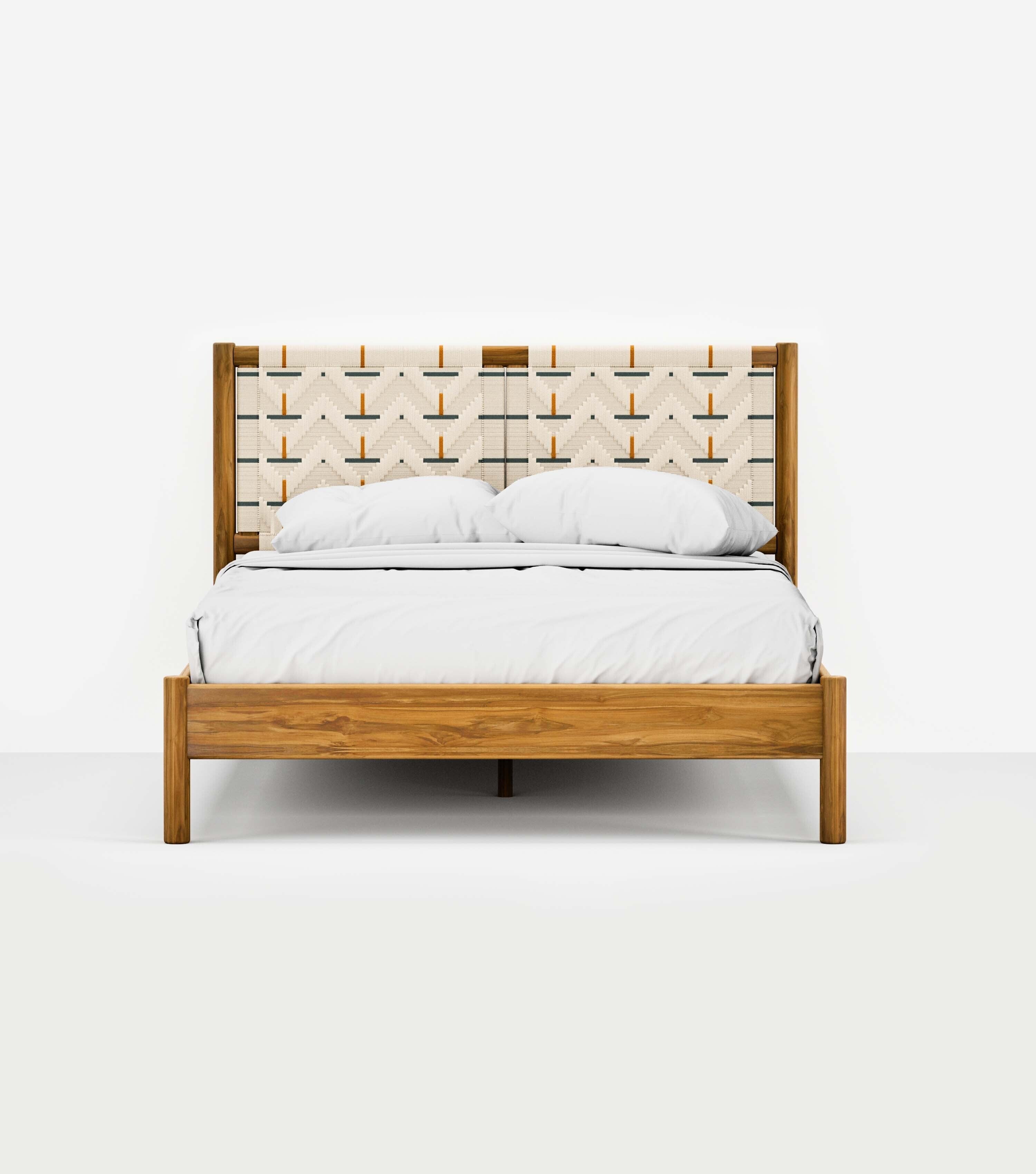 MidCentury Teak / Tamarindo Pattern / Queen
