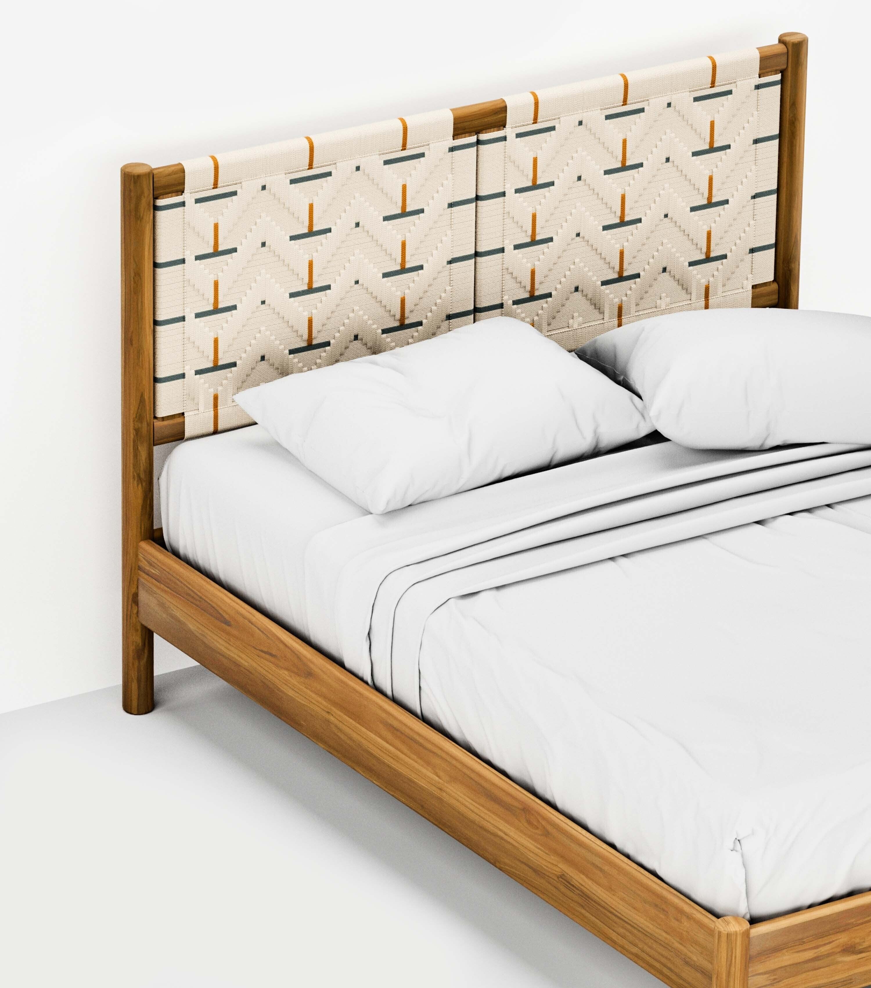 MidCentury Teak / Tamarindo Pattern / Queen