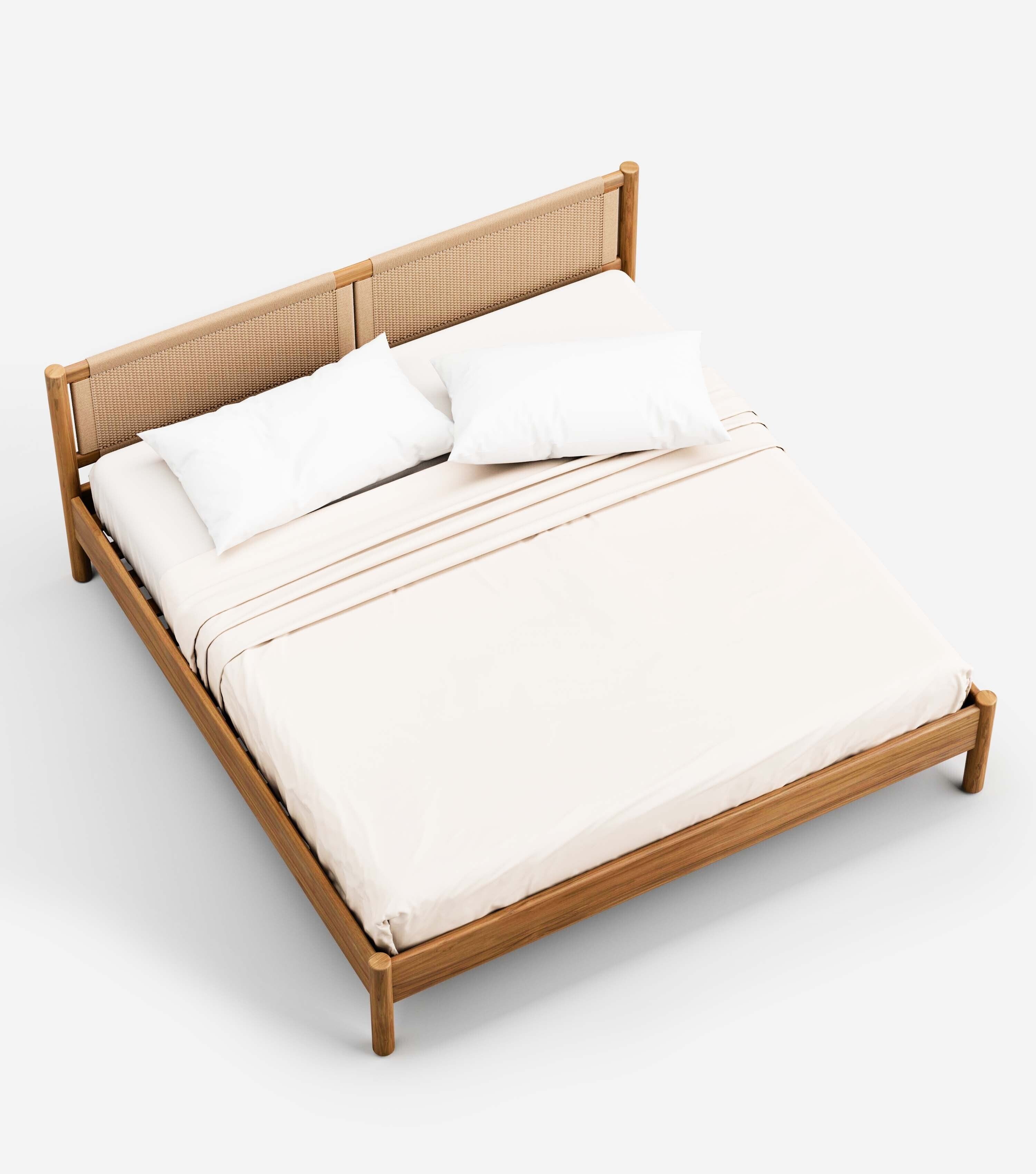 MidCentury Teak / Khaki Traditional cord / King