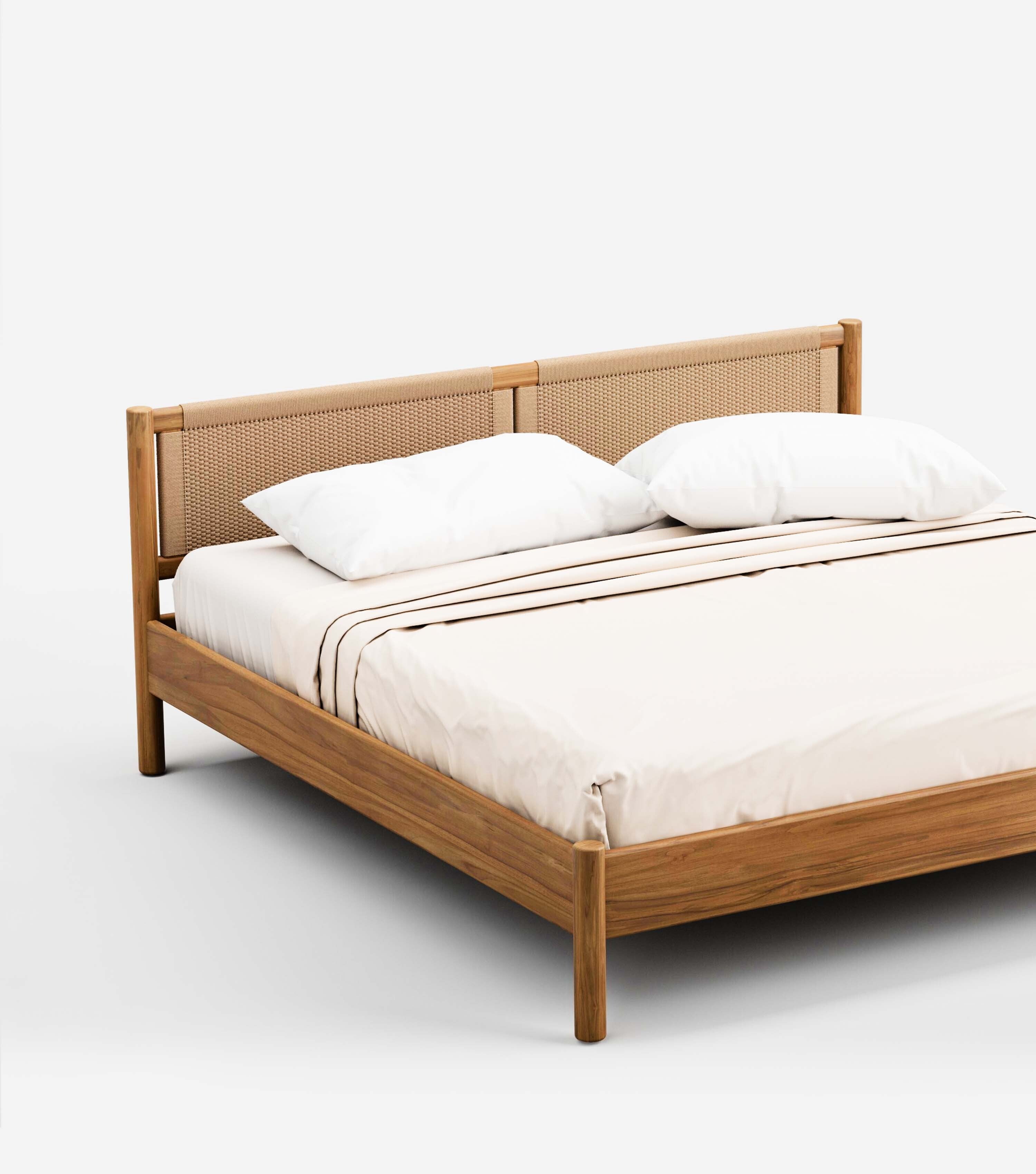 MidCentury Teak / Khaki Traditional cord / King