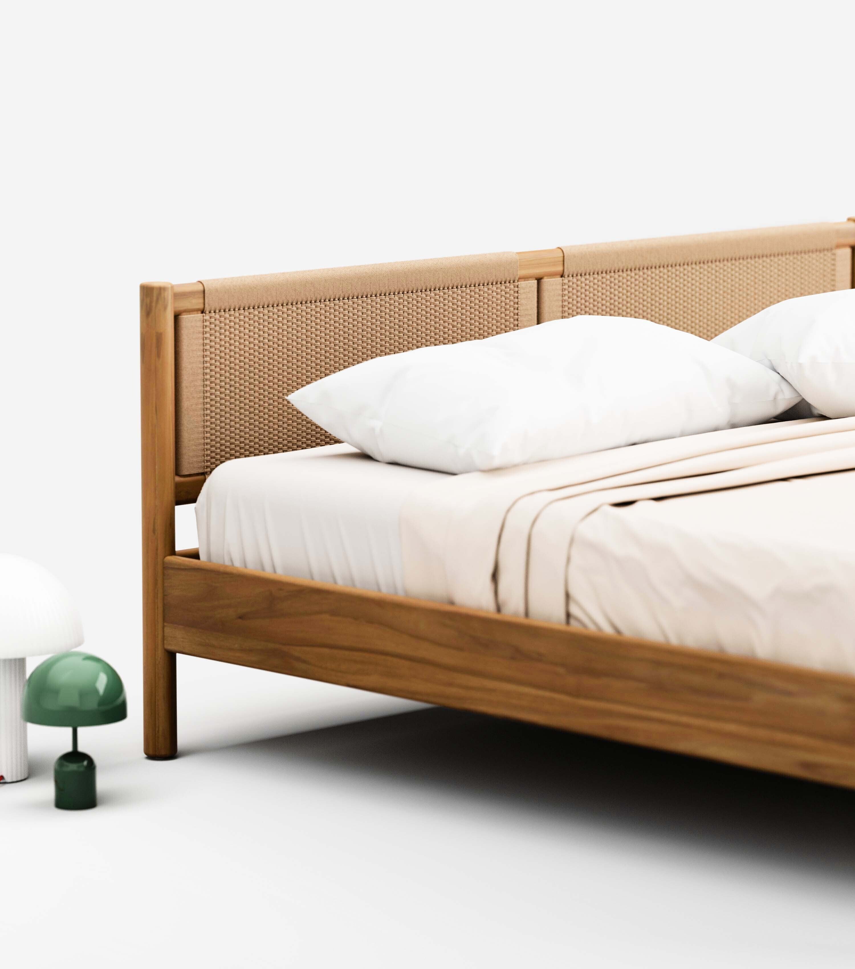 MidCentury Teak / Khaki Traditional cord / King