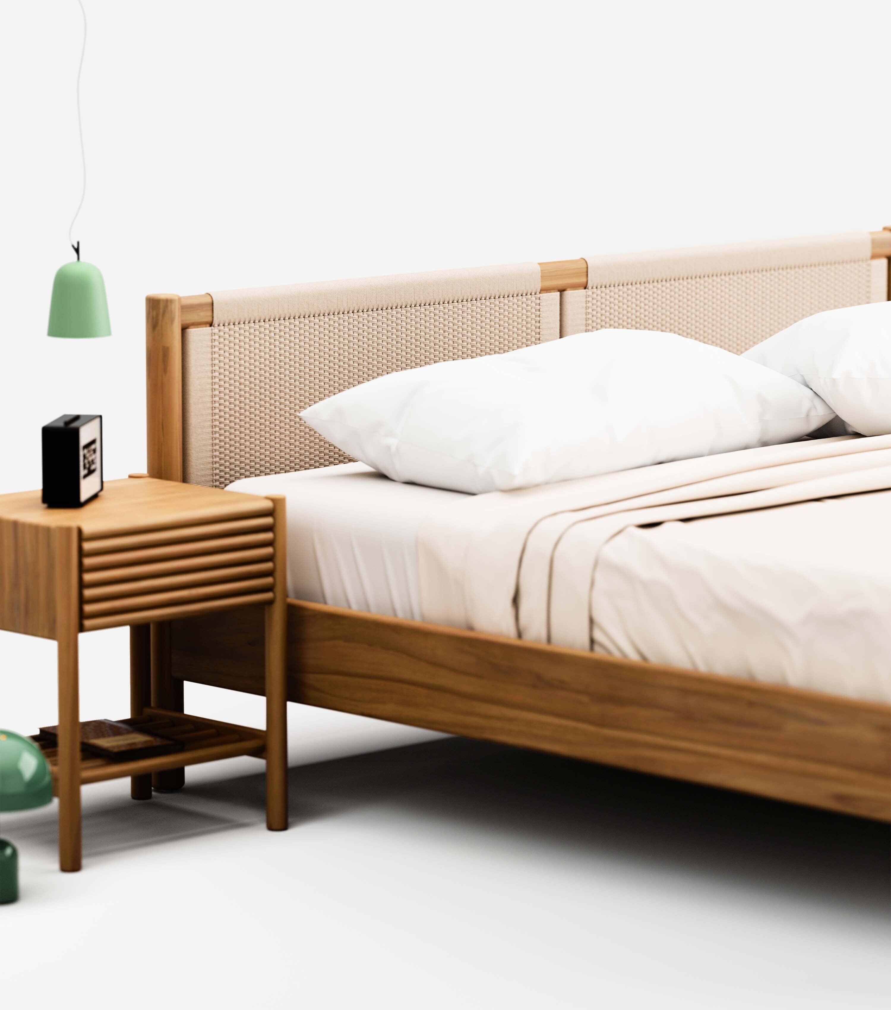 MidCentury Teak / Naturaline Traditional cord / King