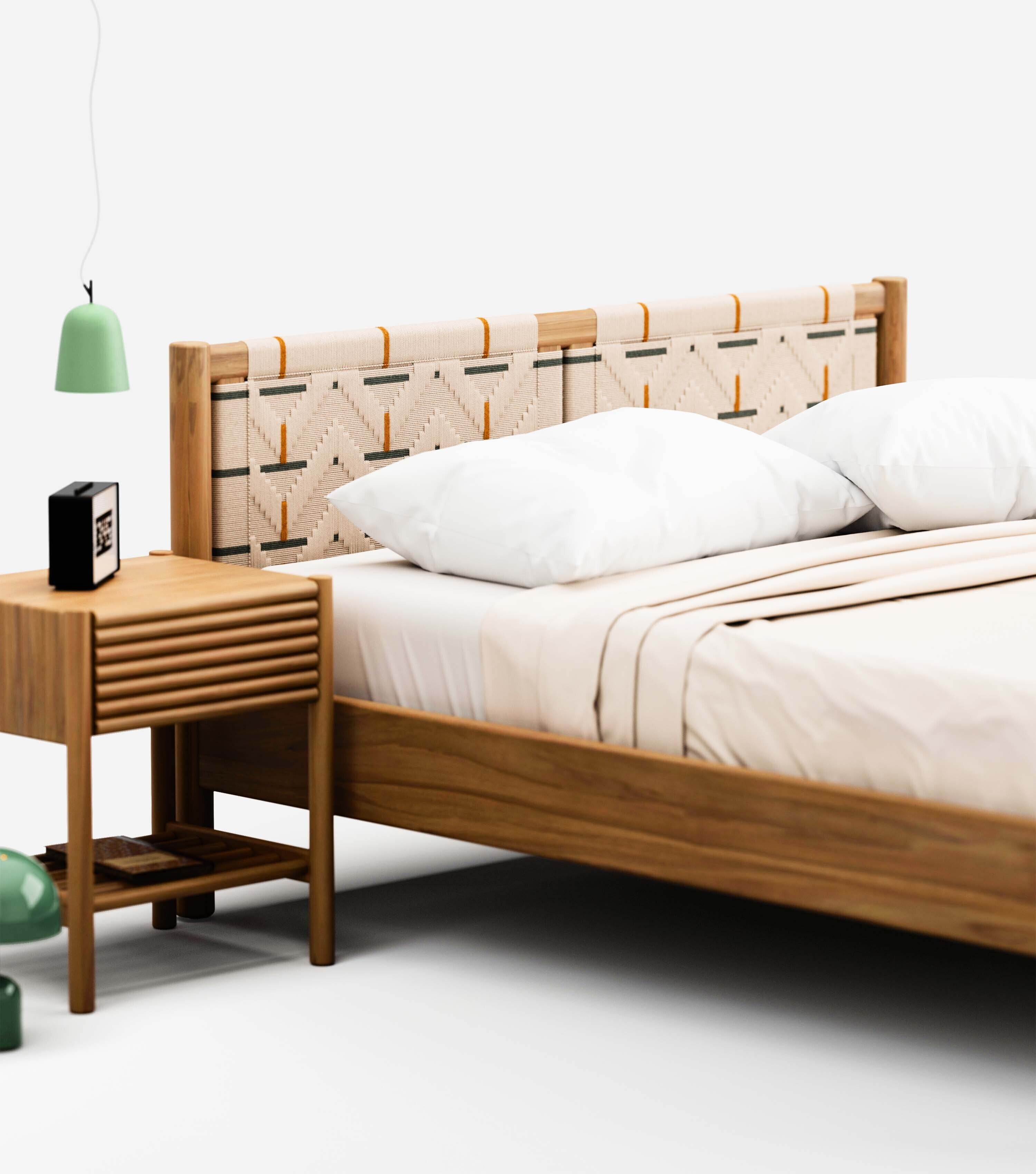 MidCentury Teak / Tamarindo Pattern / Queen
