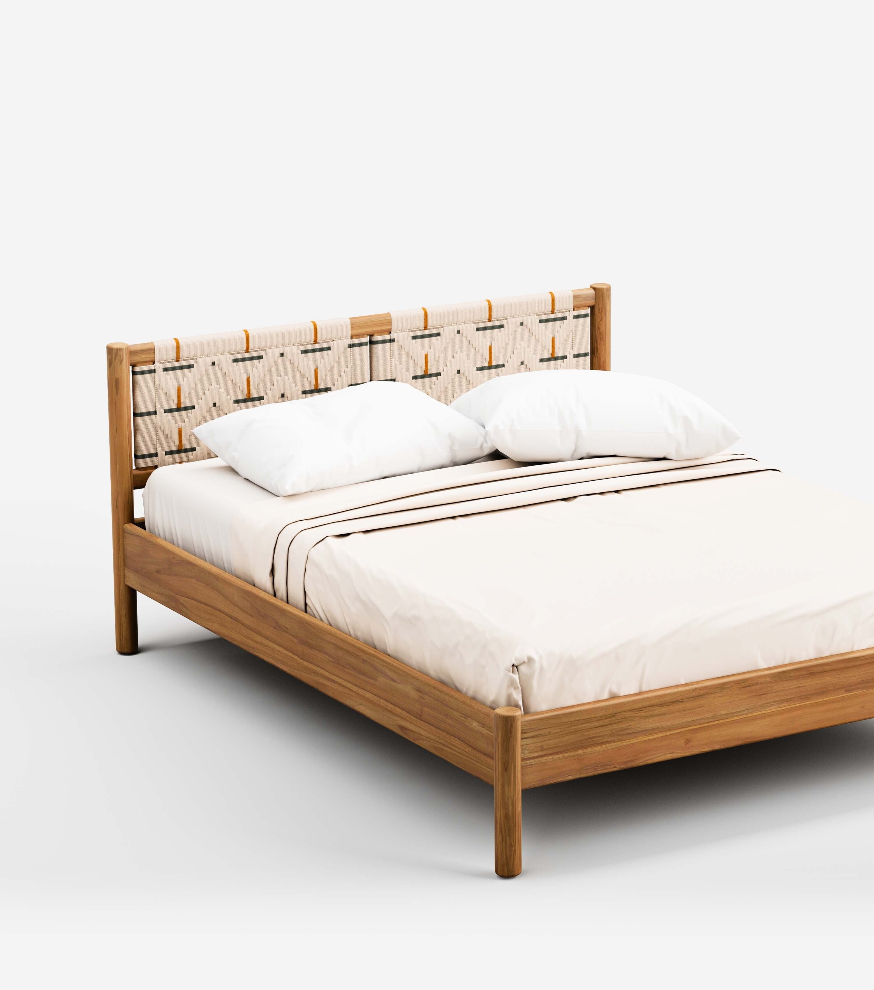 MidCentury Teak / Tamarindo Pattern / Queen