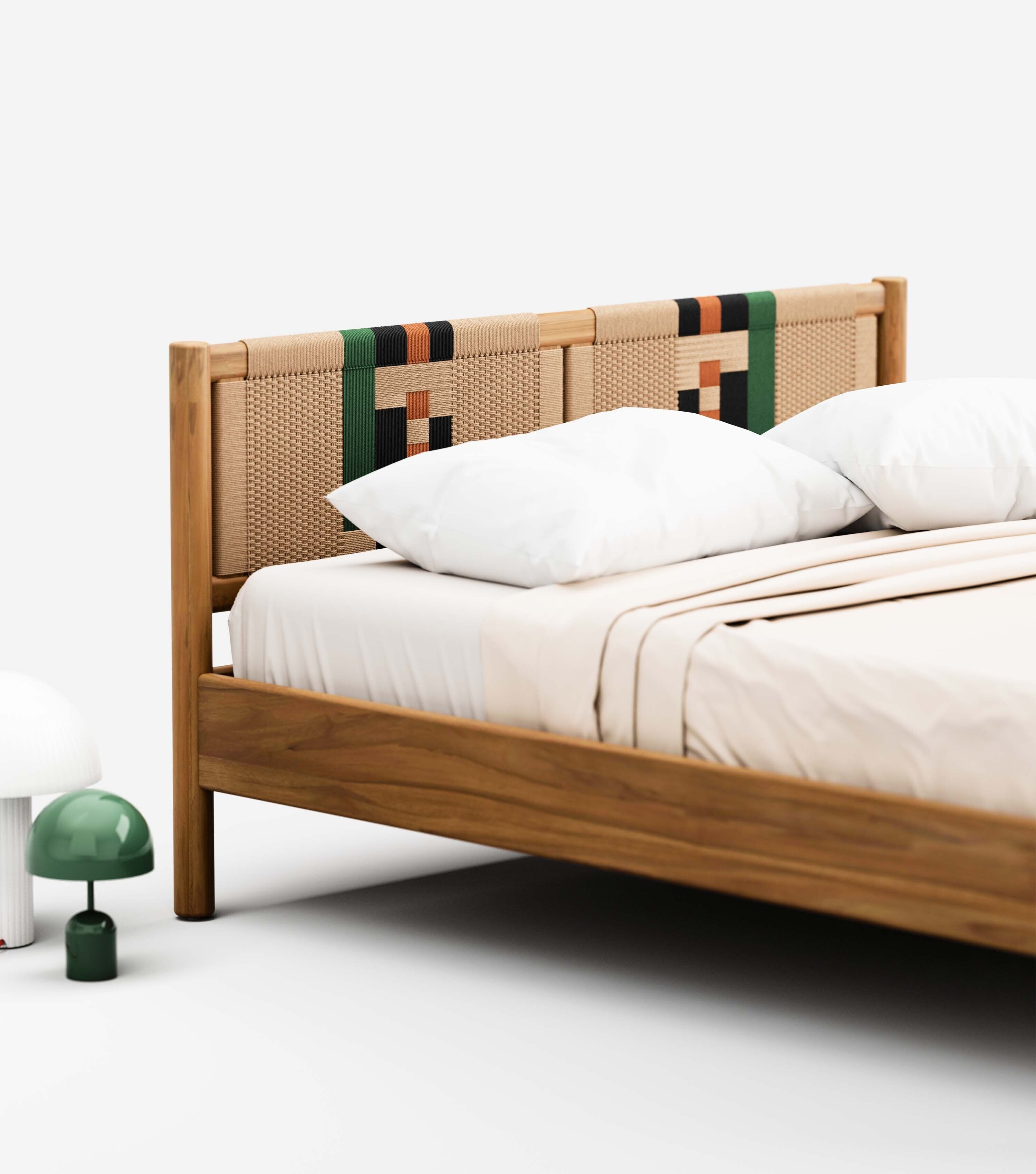 MidCentury Teak / Bauhaus Pattern / Queen