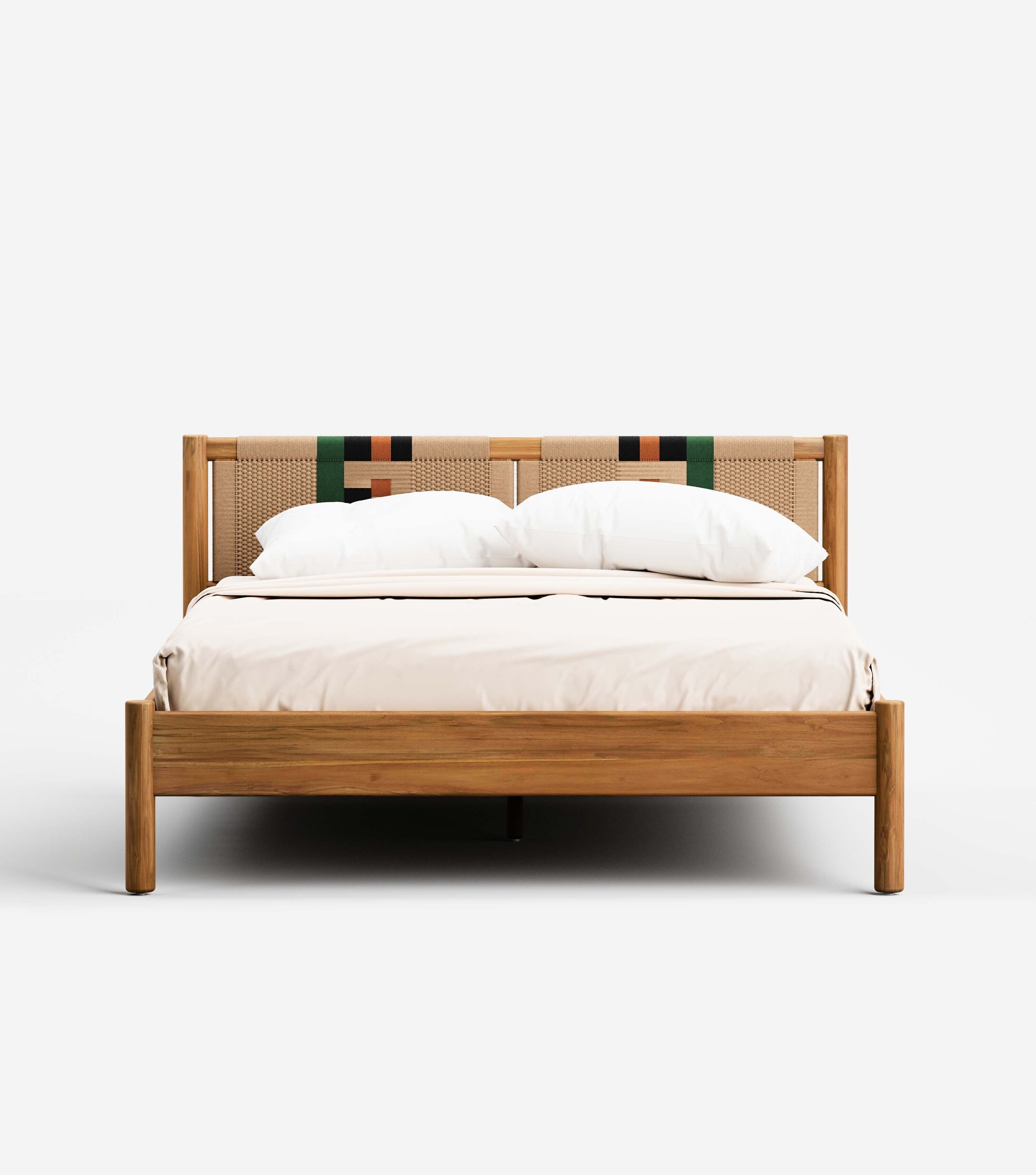 MidCentury Teak / Bauhaus Pattern / Queen