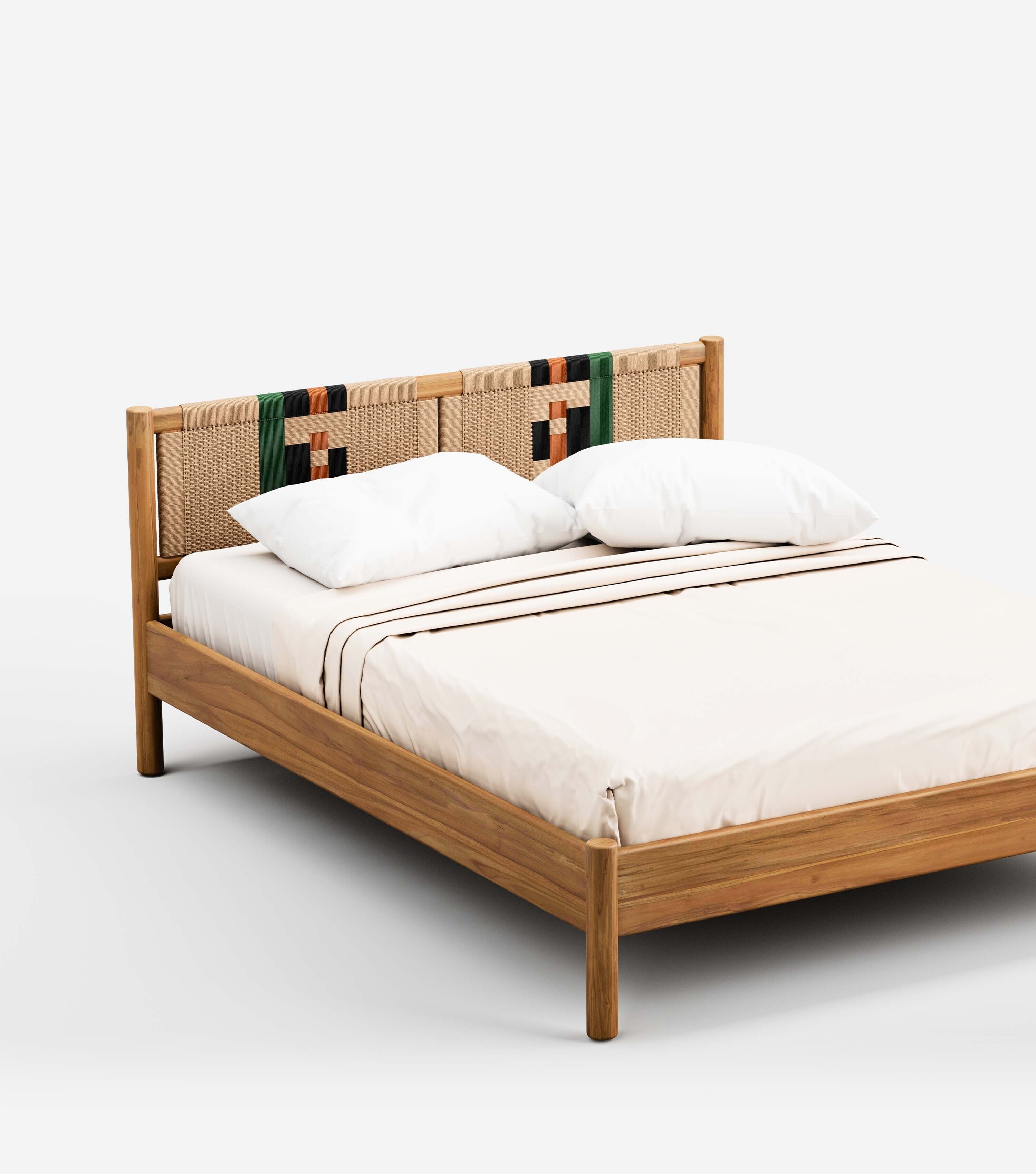 MidCentury Teak / Bauhaus Pattern / Queen